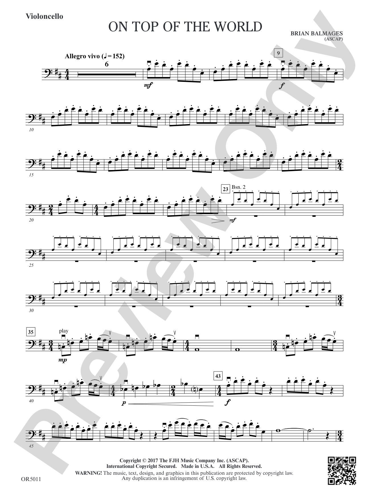 On Top of the World: Violoncello