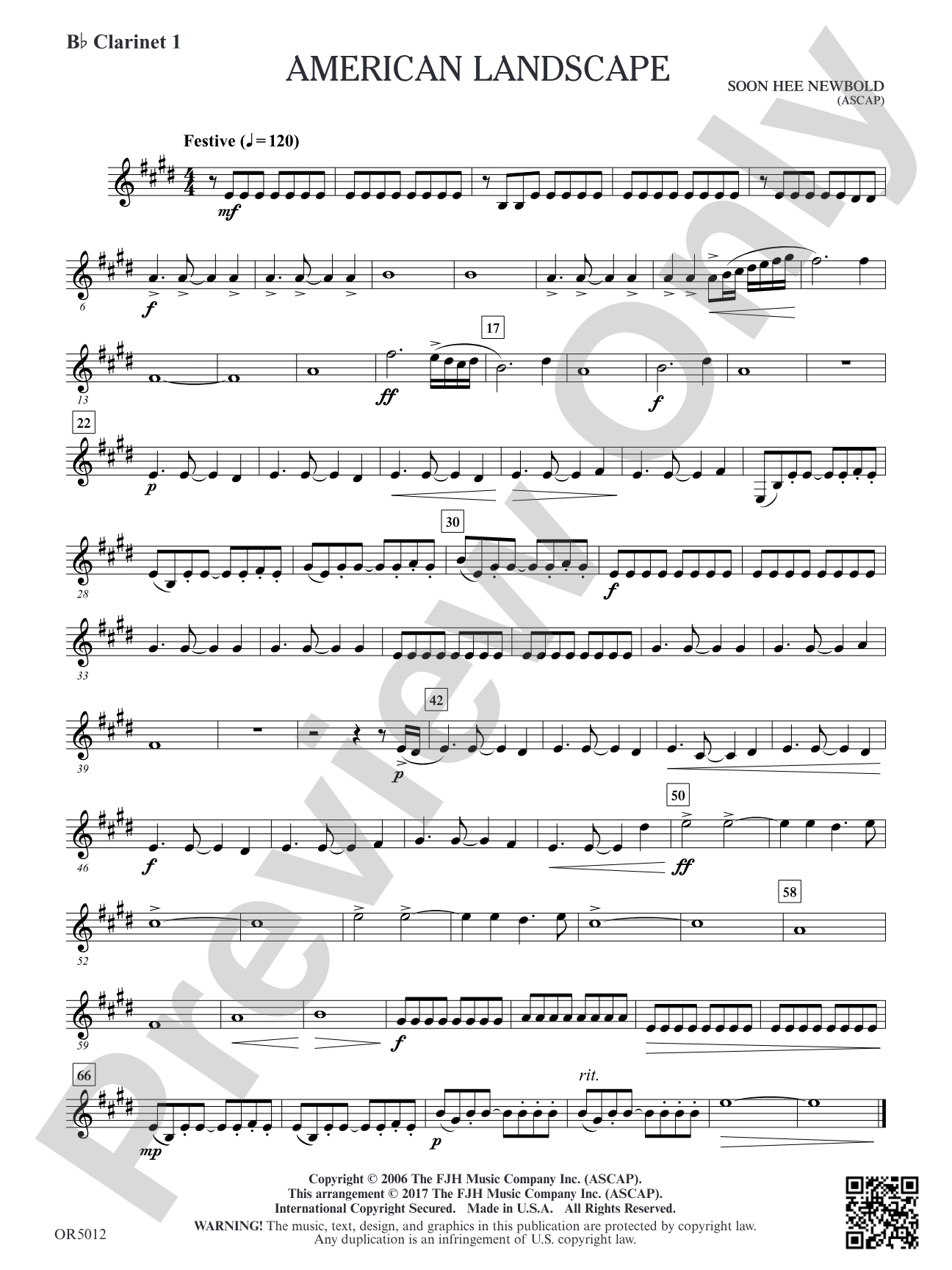 American Landscape: B-flat Clarinet 1