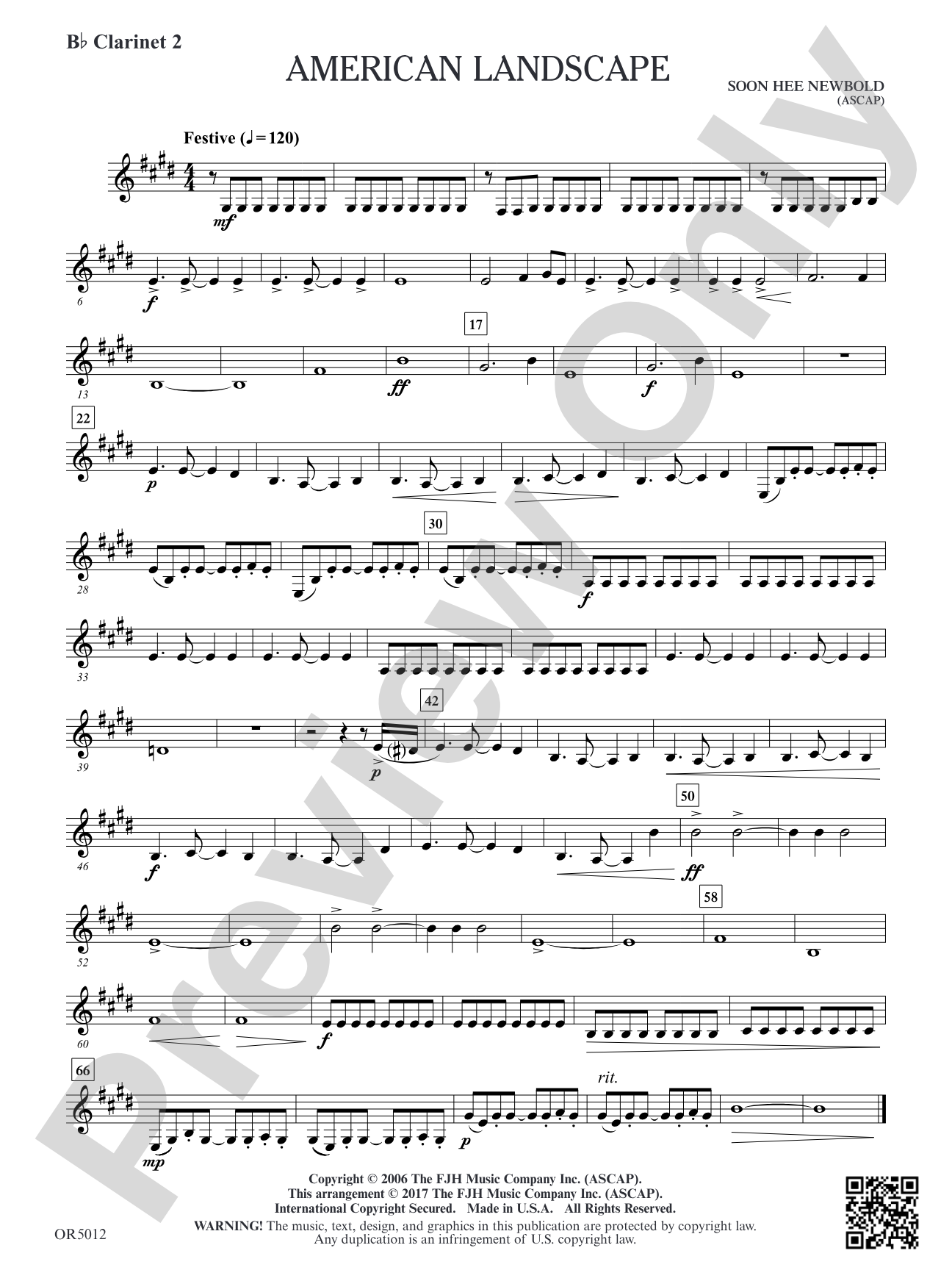 American Landscape: B-flat Clarinet 2