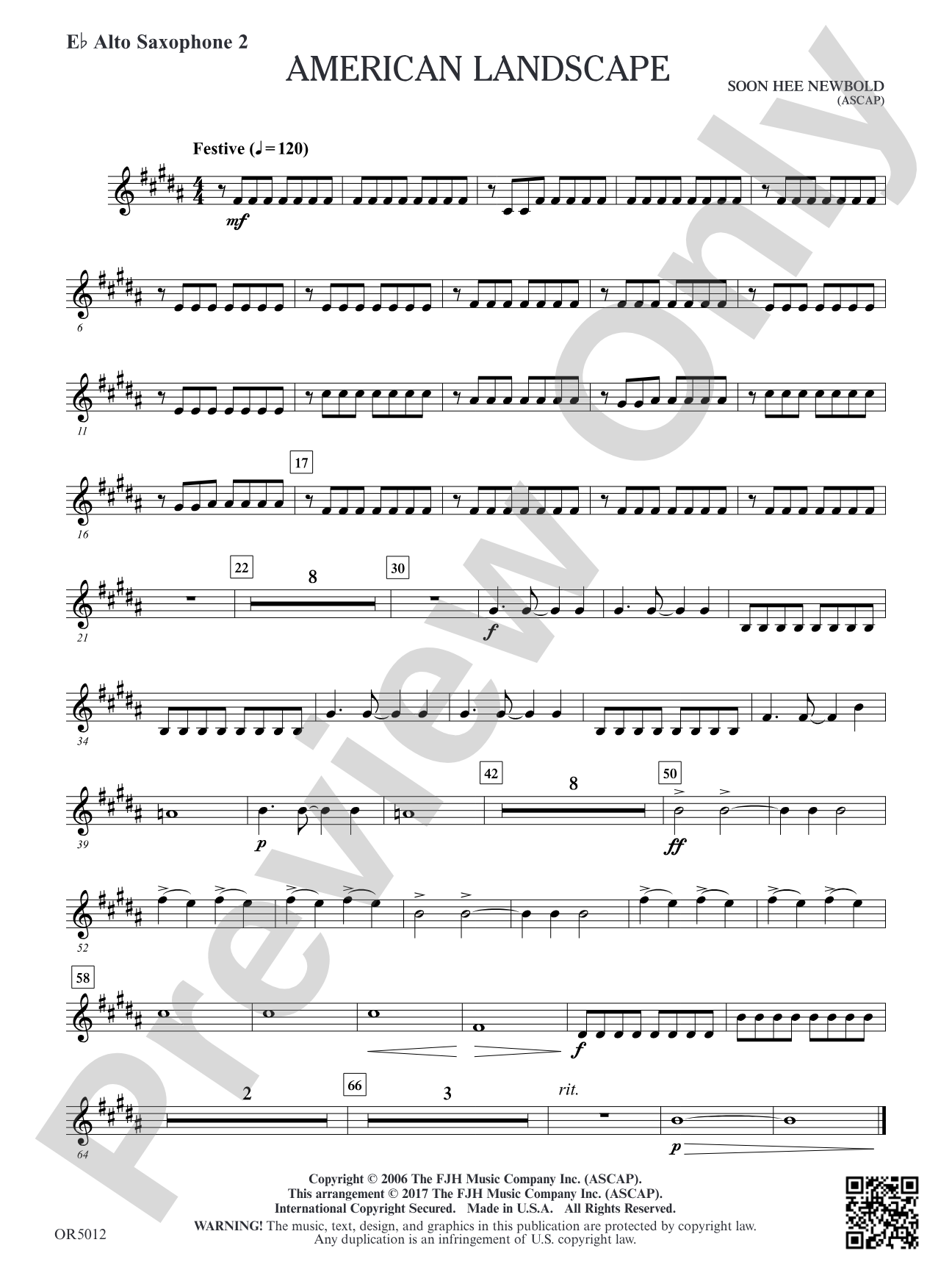 American Landscape: Optional E-flat Alto Saxophone 2