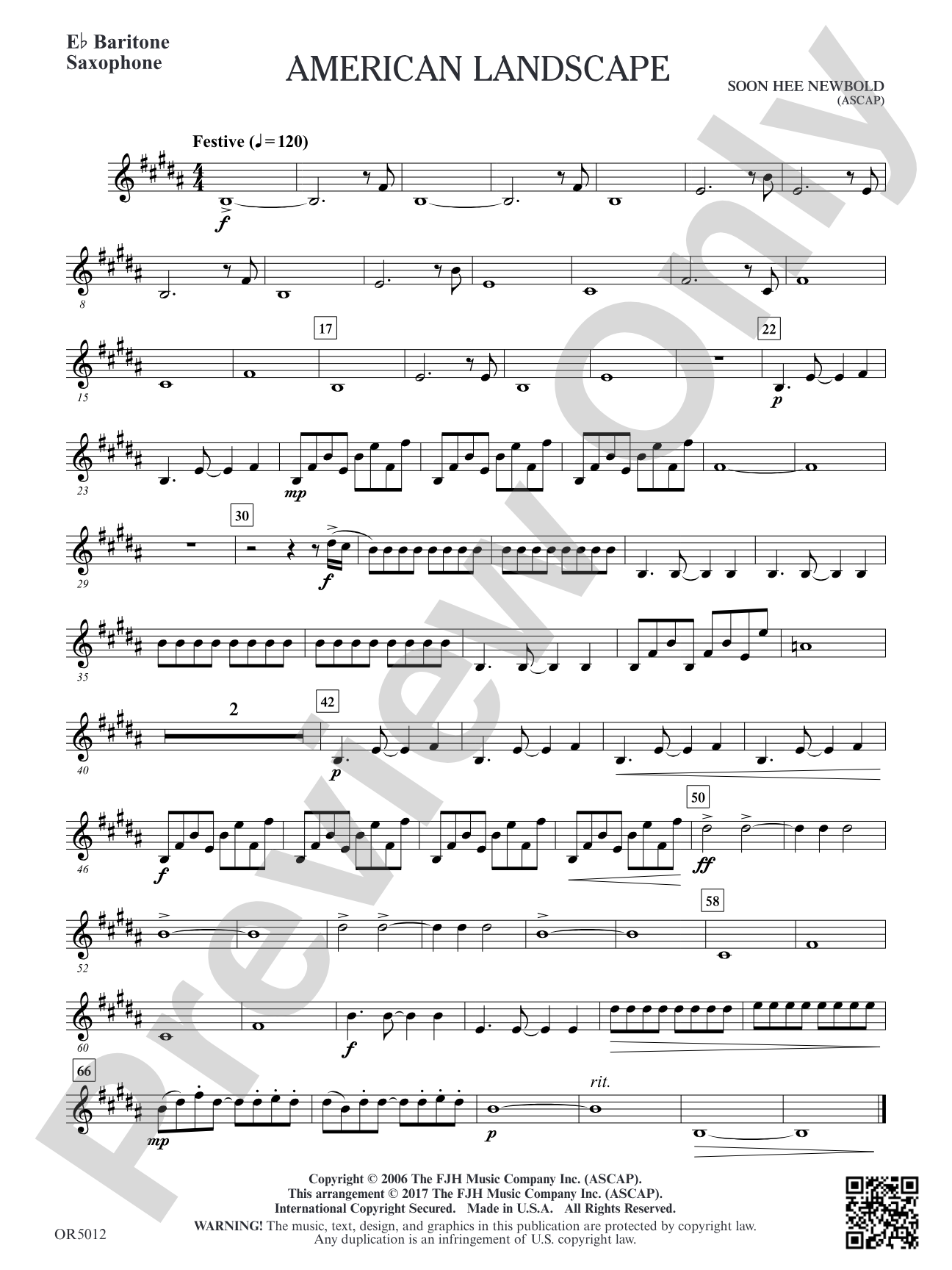 American Landscape: Optional E-flat Baritone Saxophone