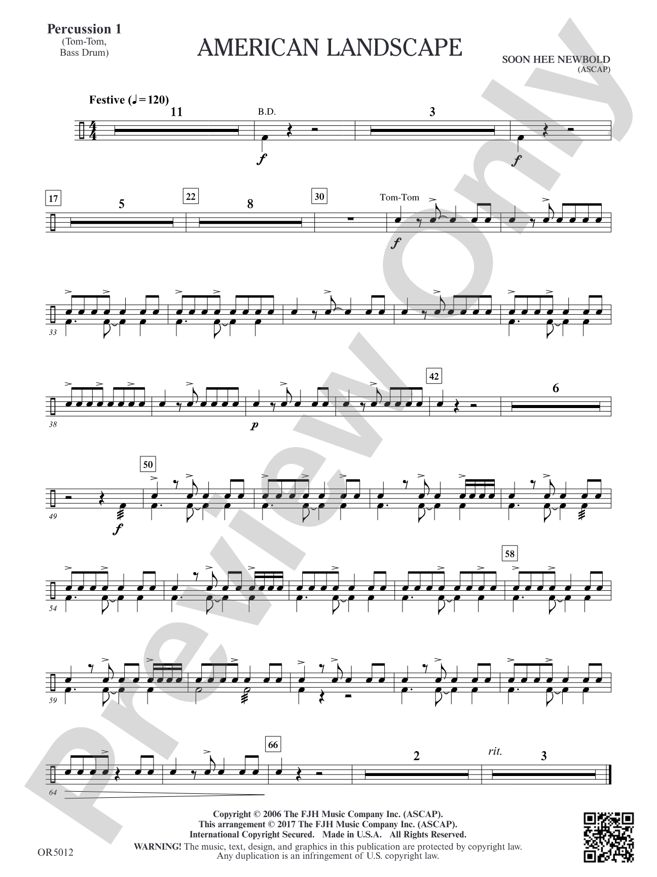 American Landscape: Percussion 1