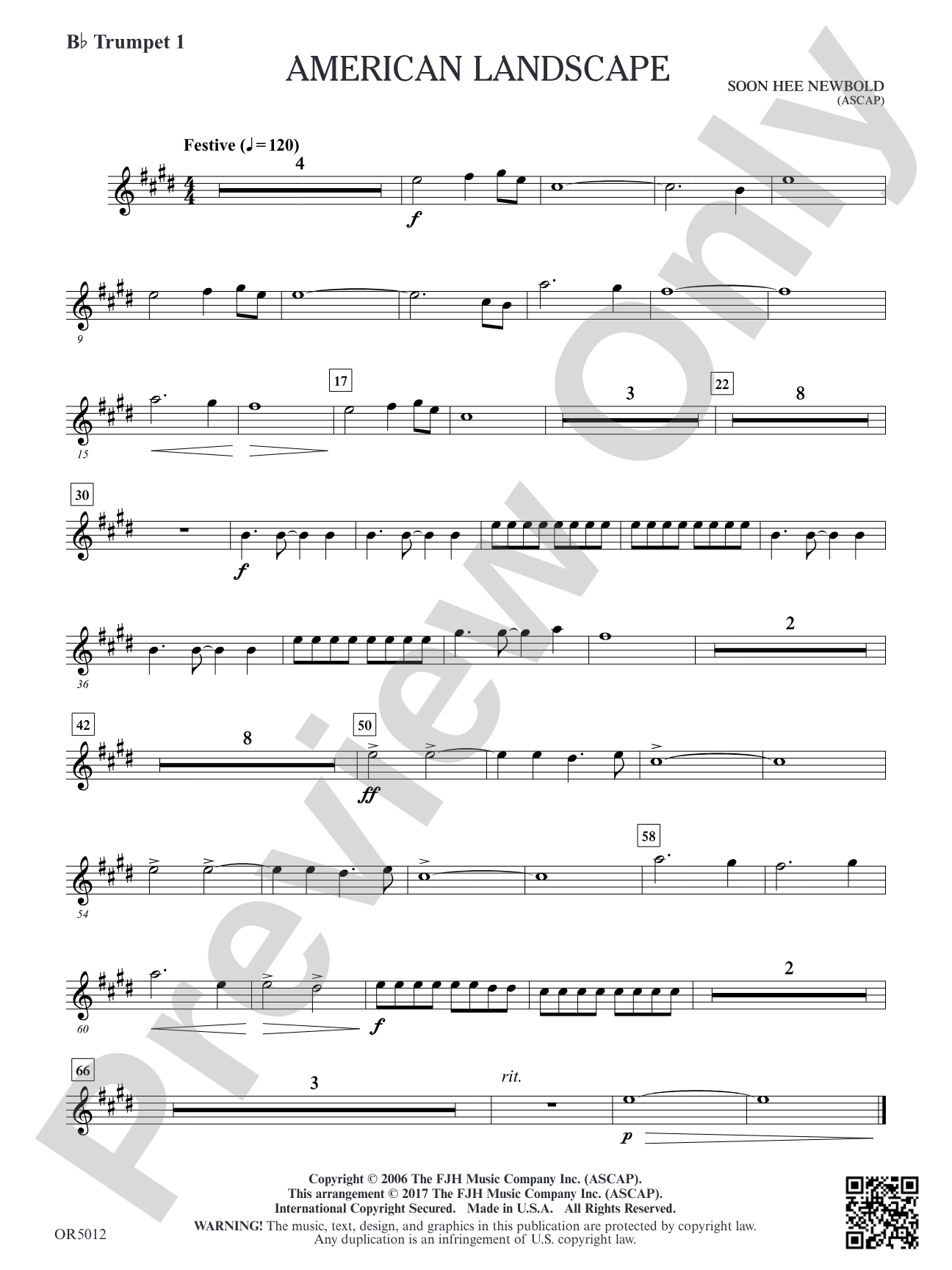 American Landscape: B-flat Trumpet 1