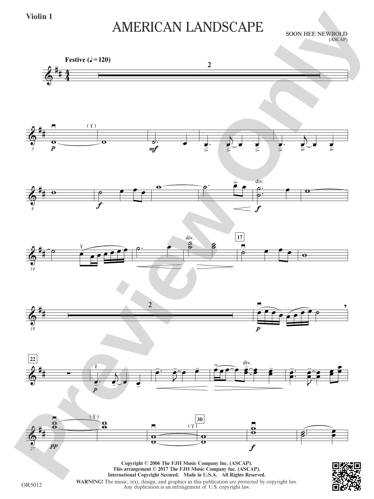 American Landscape: Violin 1