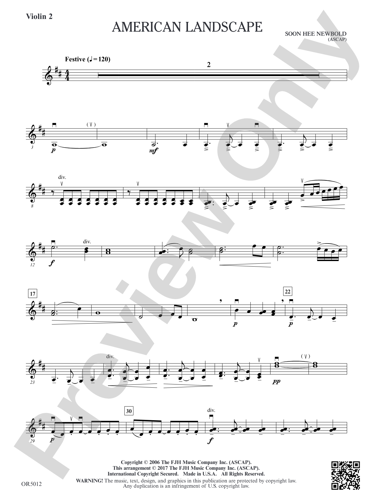 American Landscape: Violin 2