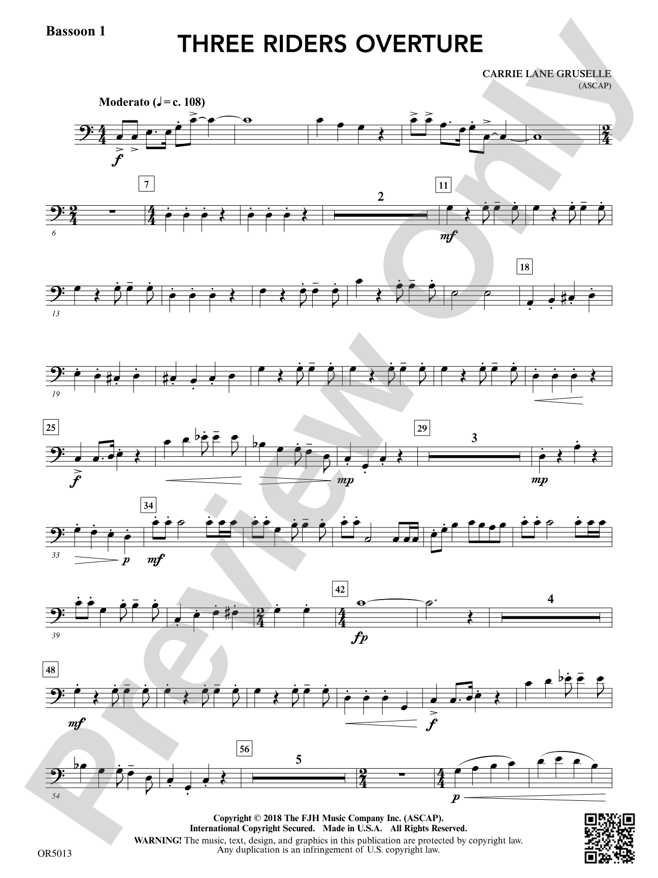 Three Riders Overture: Bassoon 1