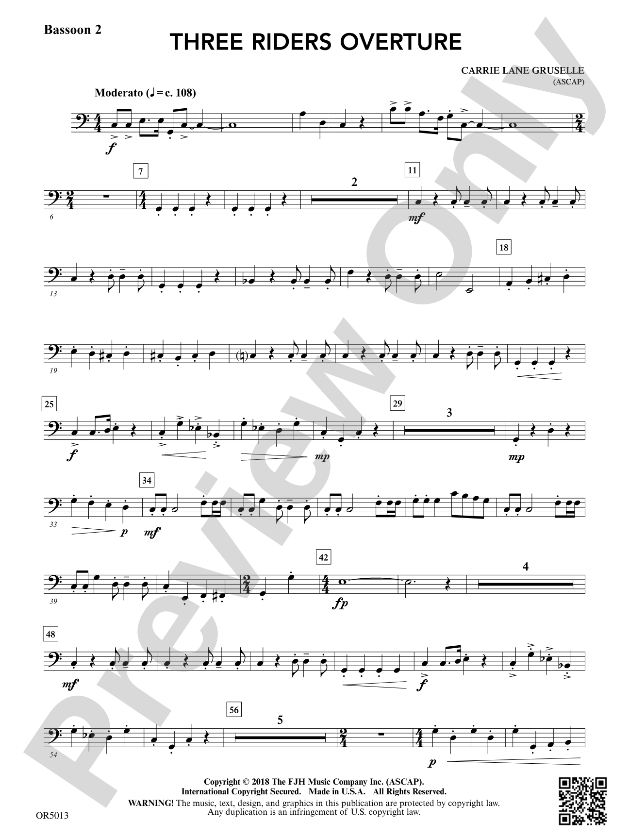 Three Riders Overture: Bassoon 2