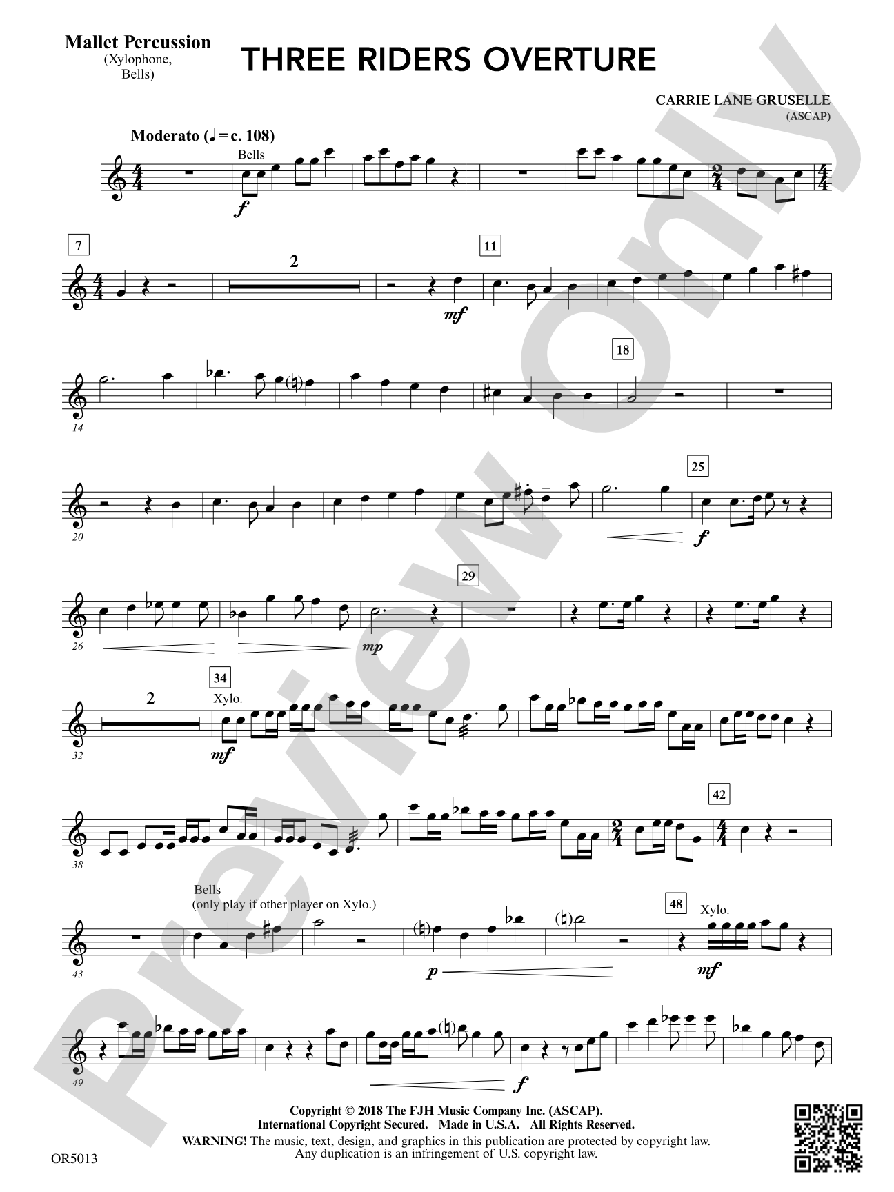 Three Riders Overture: Mallet Percussion