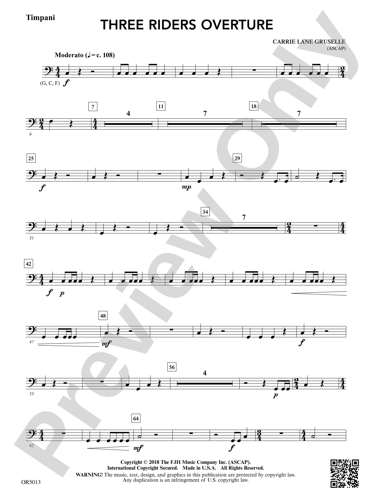 Three Riders Overture: Timpani