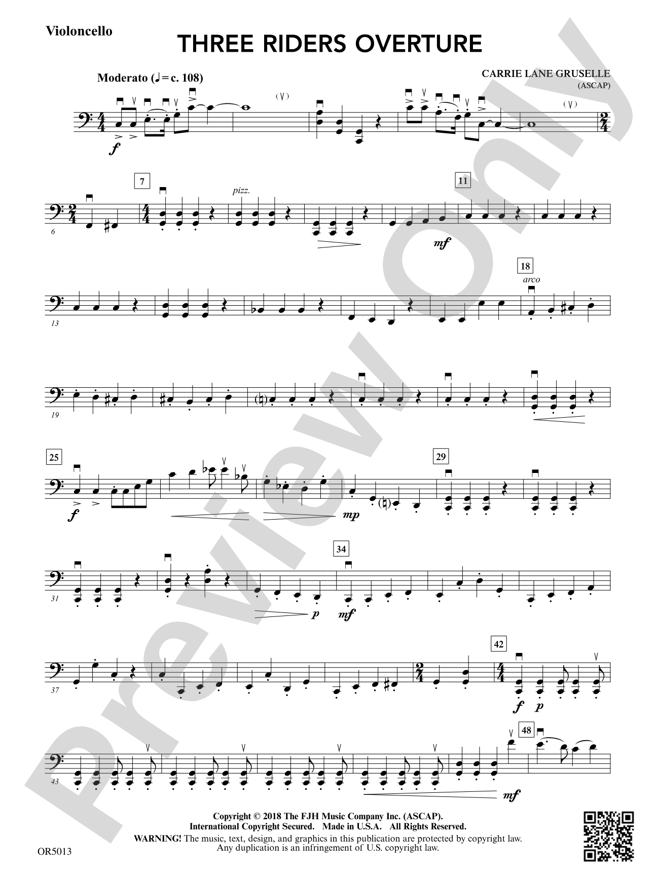 Three Riders Overture: Violoncello
