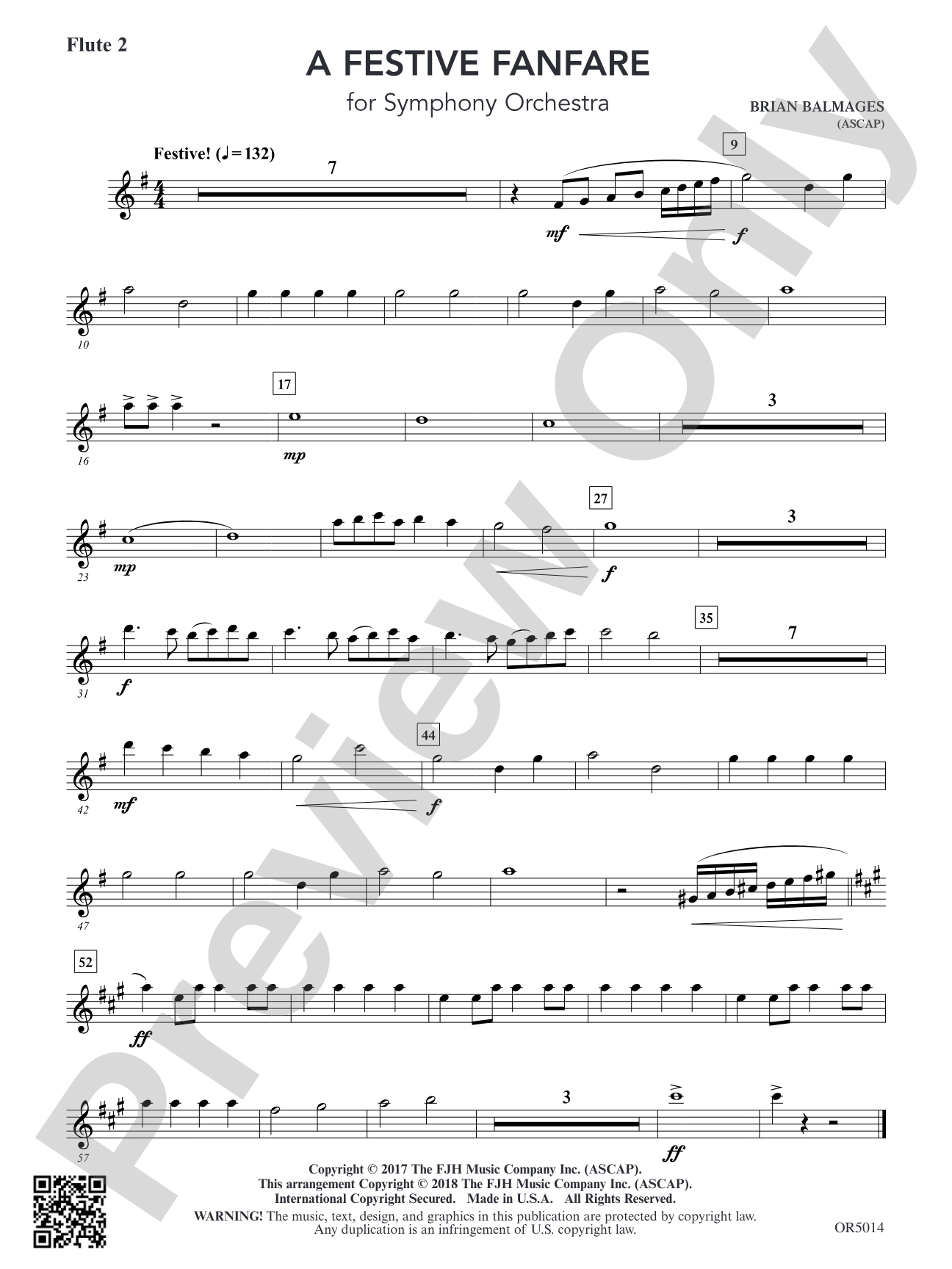 A Festive Fanfare: Flute 2