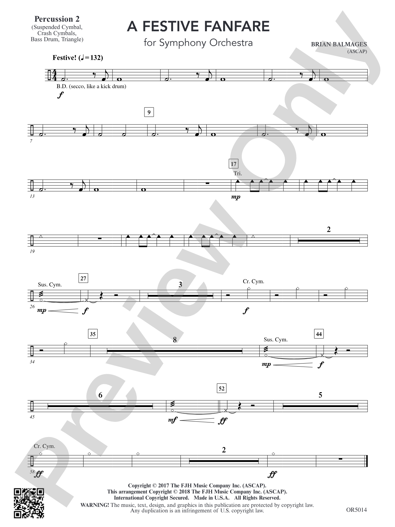 A Festive Fanfare: Percussion 2