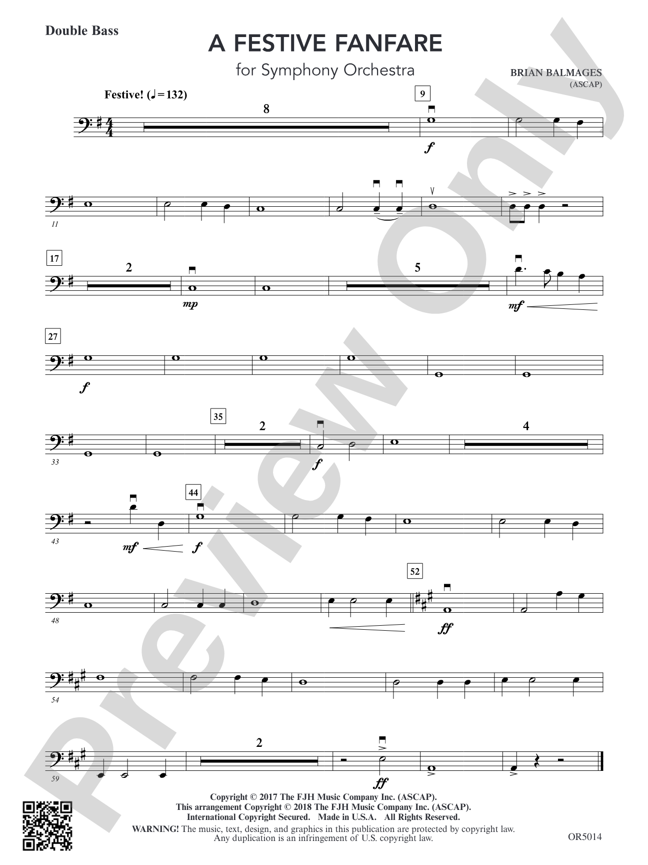 A Festive Fanfare: Double Bass