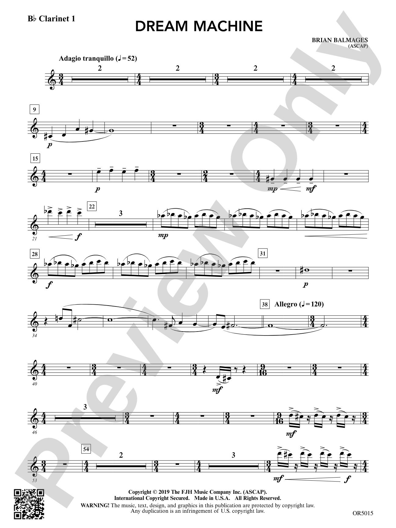 Dream Machine: B-flat Clarinet 1