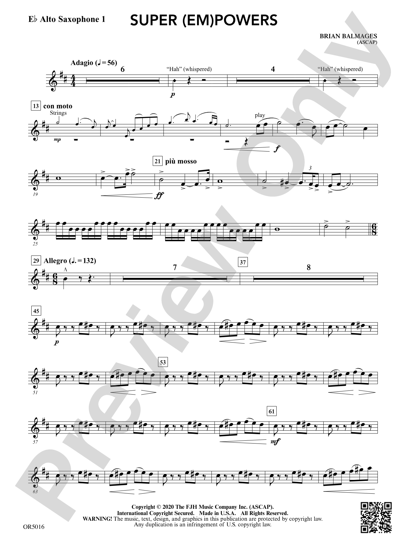 Super (Em)Powers: E-flat Alto Saxophone 1