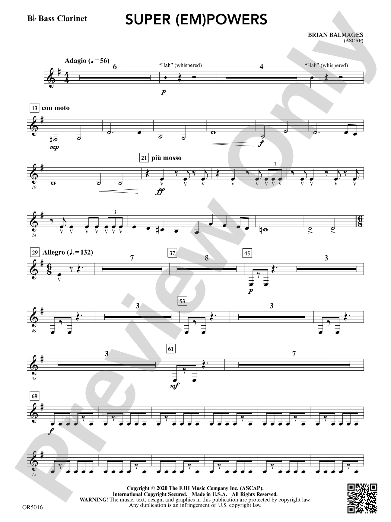 Super (Em)Powers: B-flat Bass Clarinet