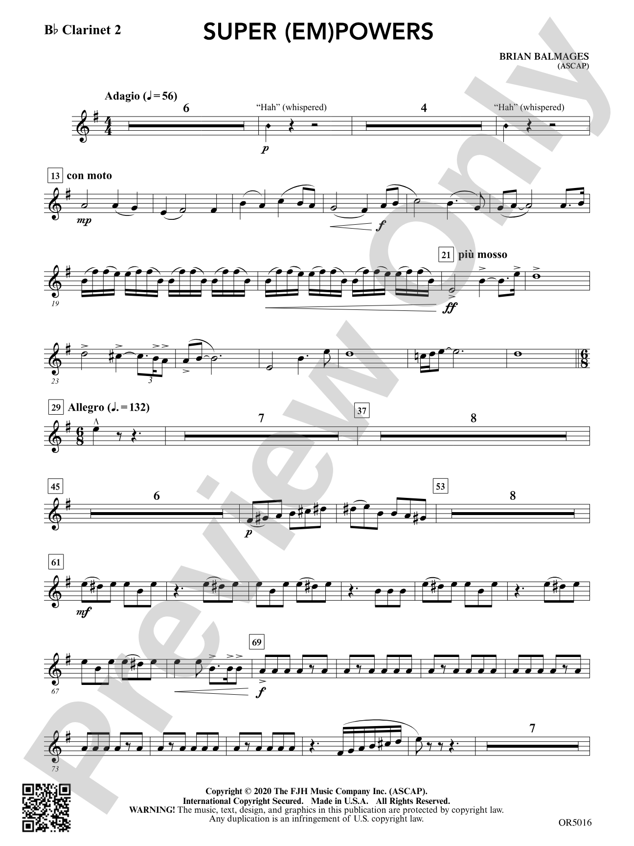 Super (Em)Powers: B-flat Clarinet 2