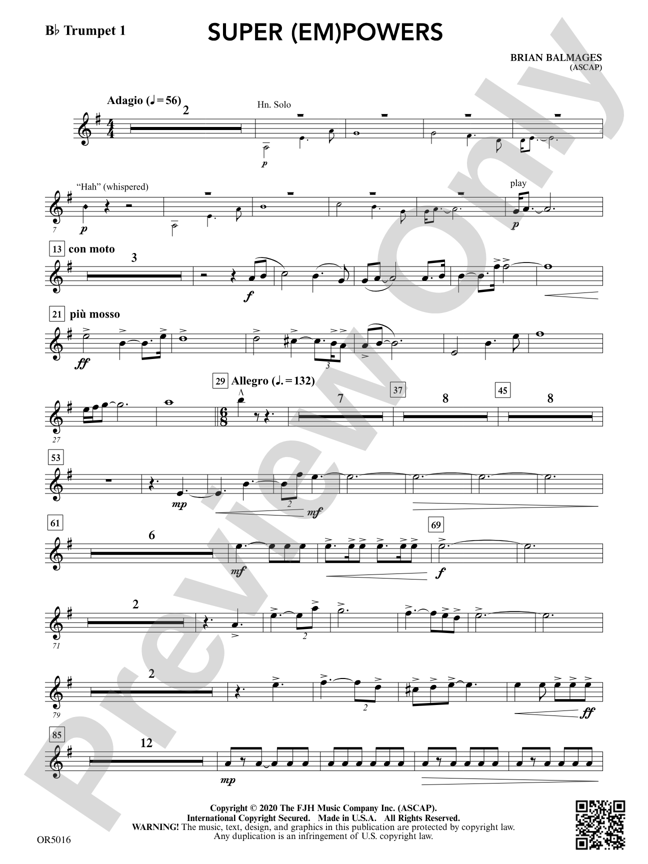Super (Em)Powers: B-flat Trumpet 1