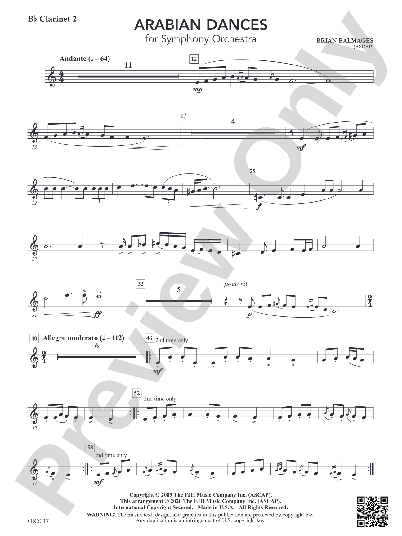 Arabian Dances: B-flat Clarinet 2