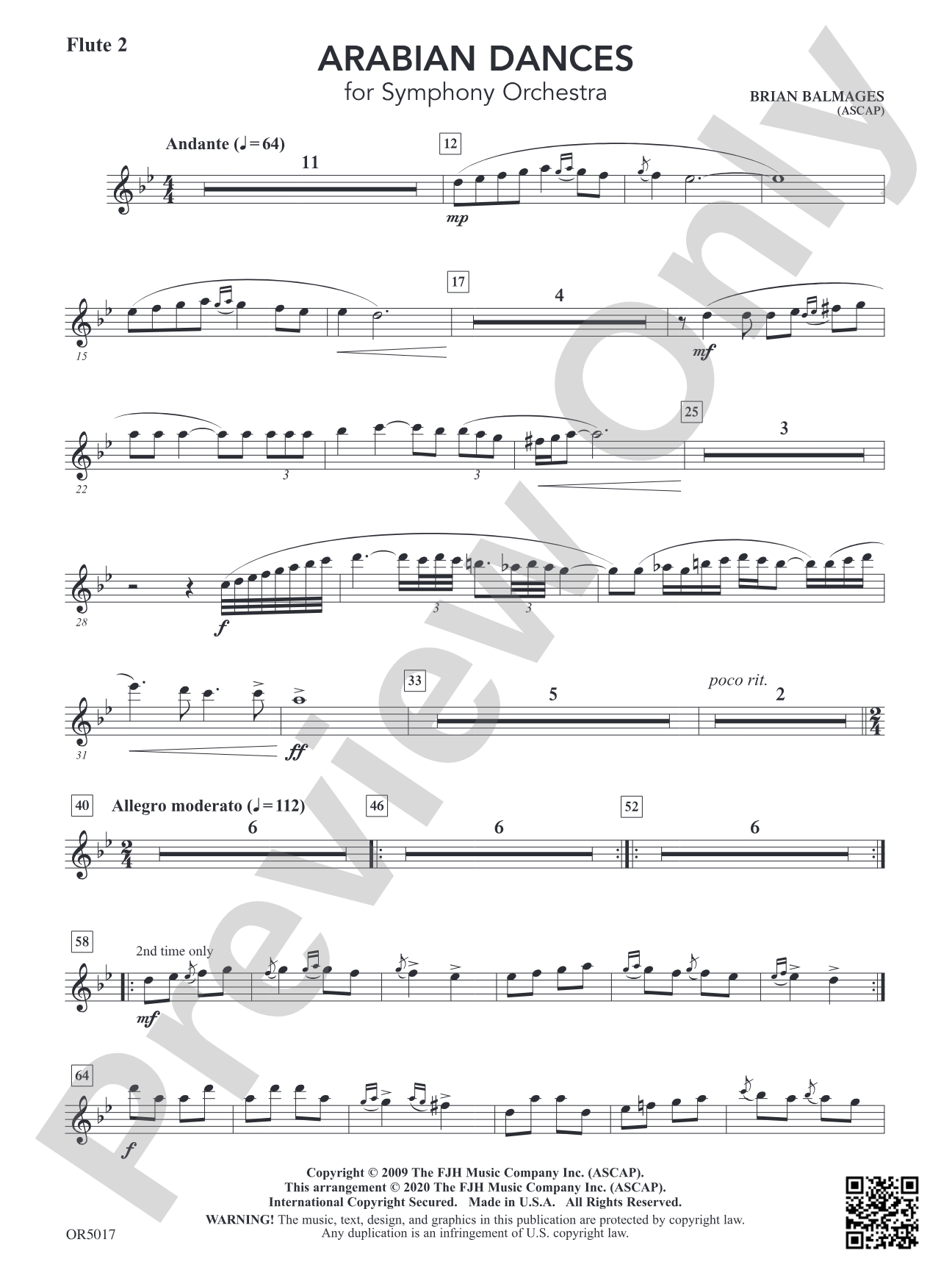 Arabian Dances: Flute 2