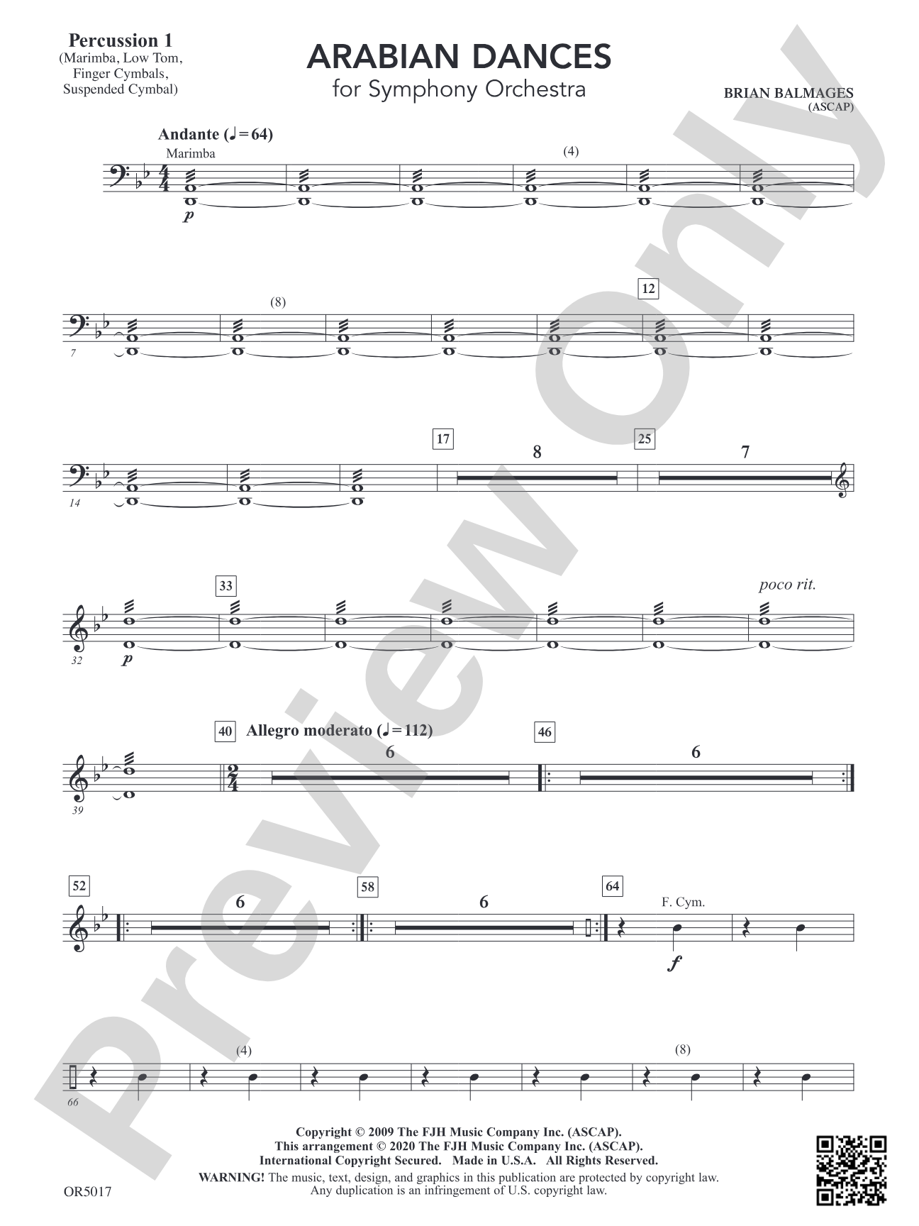 Arabian Dances: Percussion 1