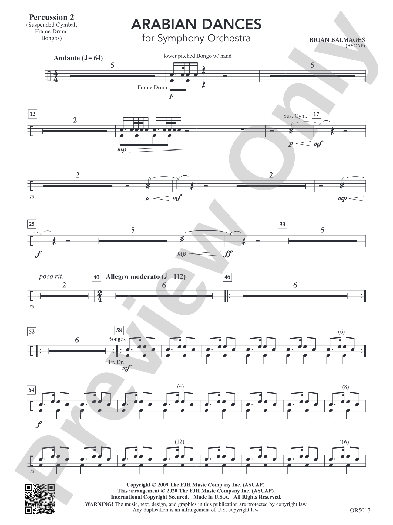 Arabian Dances: Percussion 2