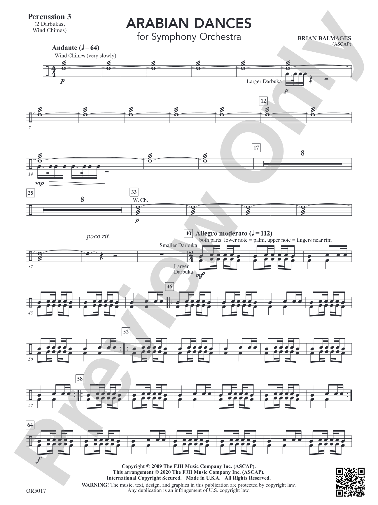 Arabian Dances: Percussion 3