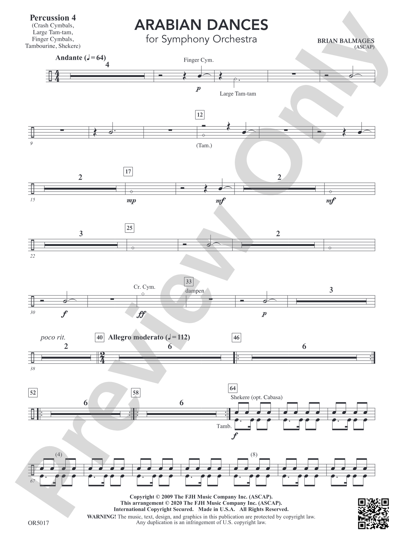 Arabian Dances: Percussion 4