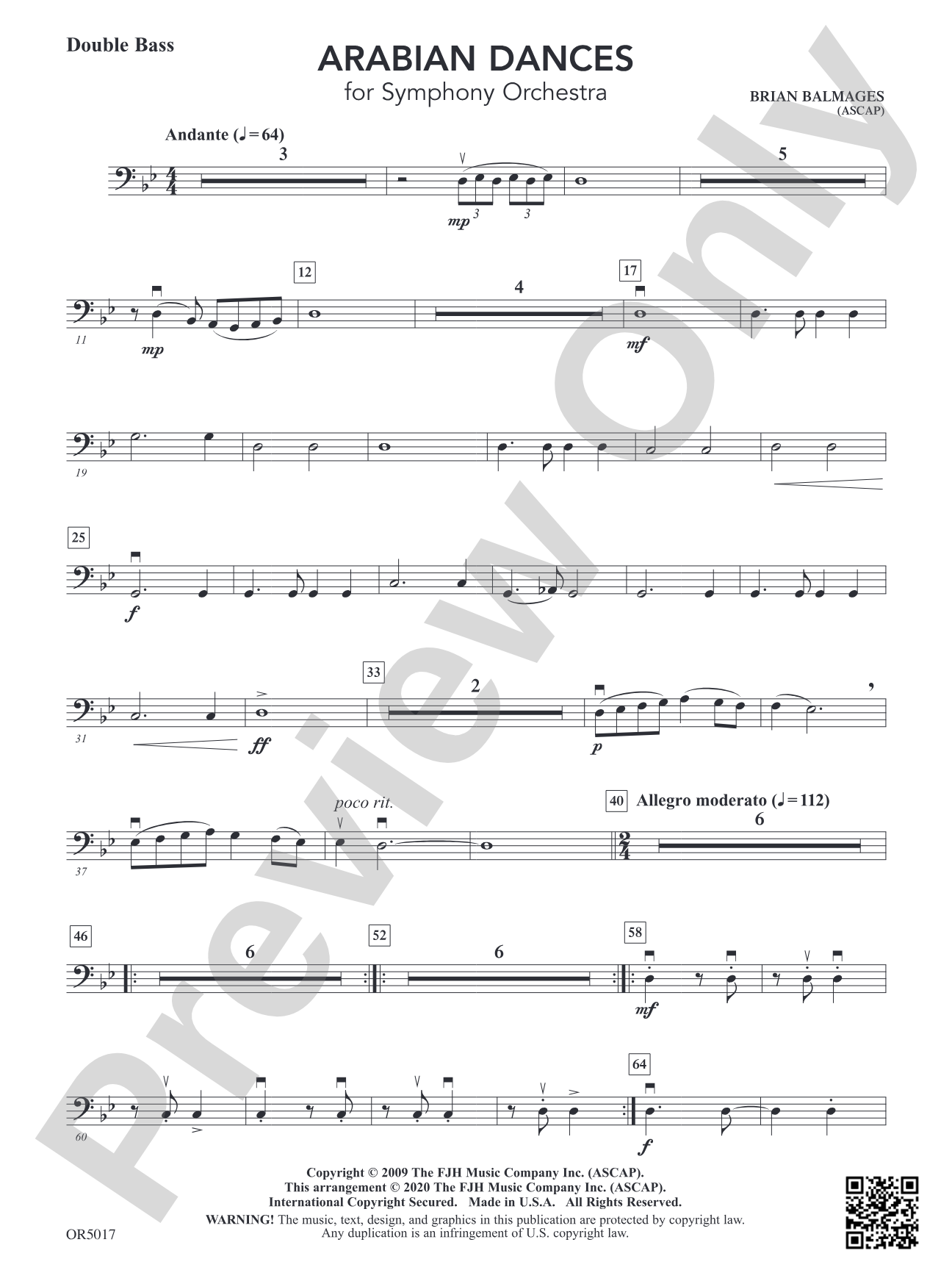 Arabian Dances: Double Bass