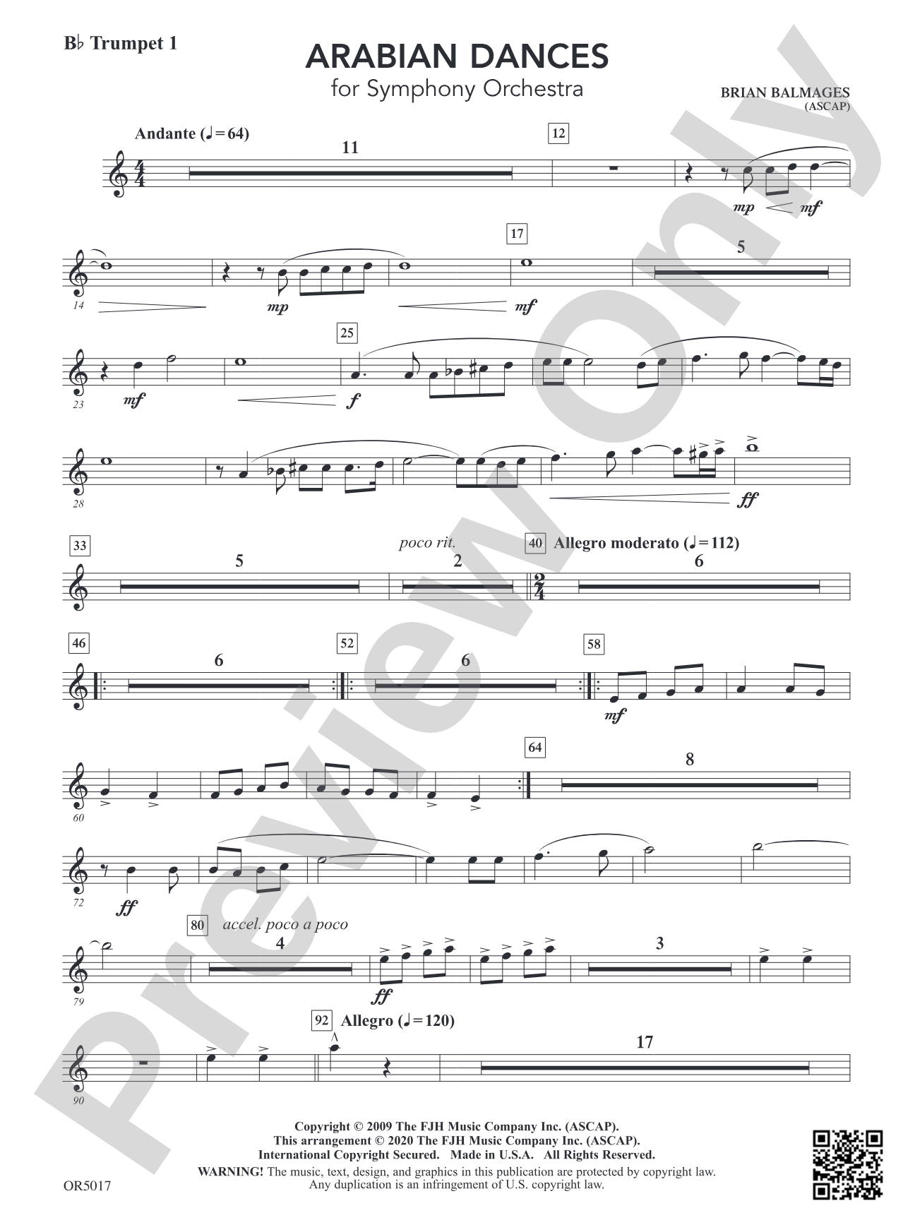 Arabian Dances: B-flat Trumpet 1