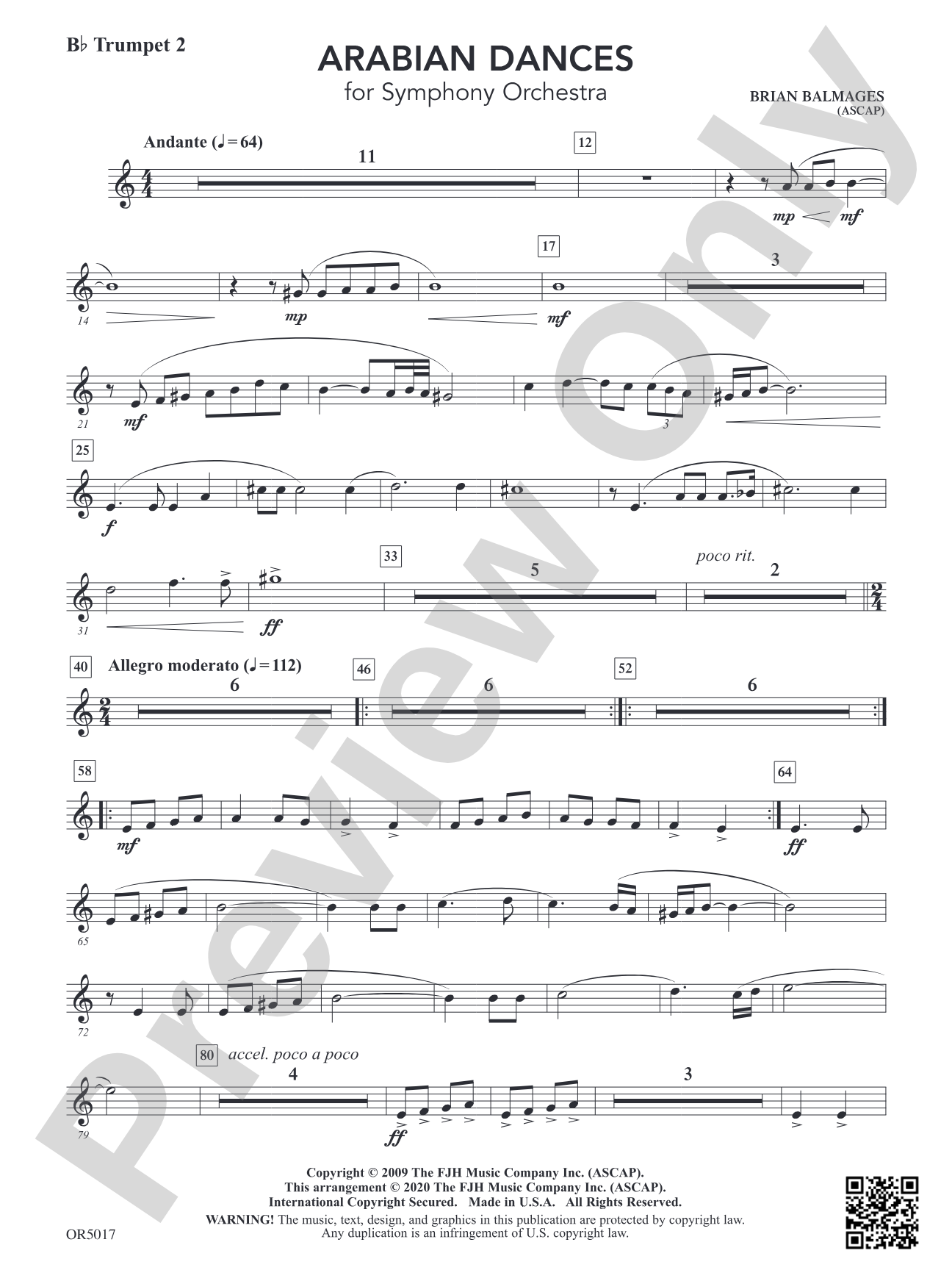 Arabian Dances: B-flat Trumpet 2