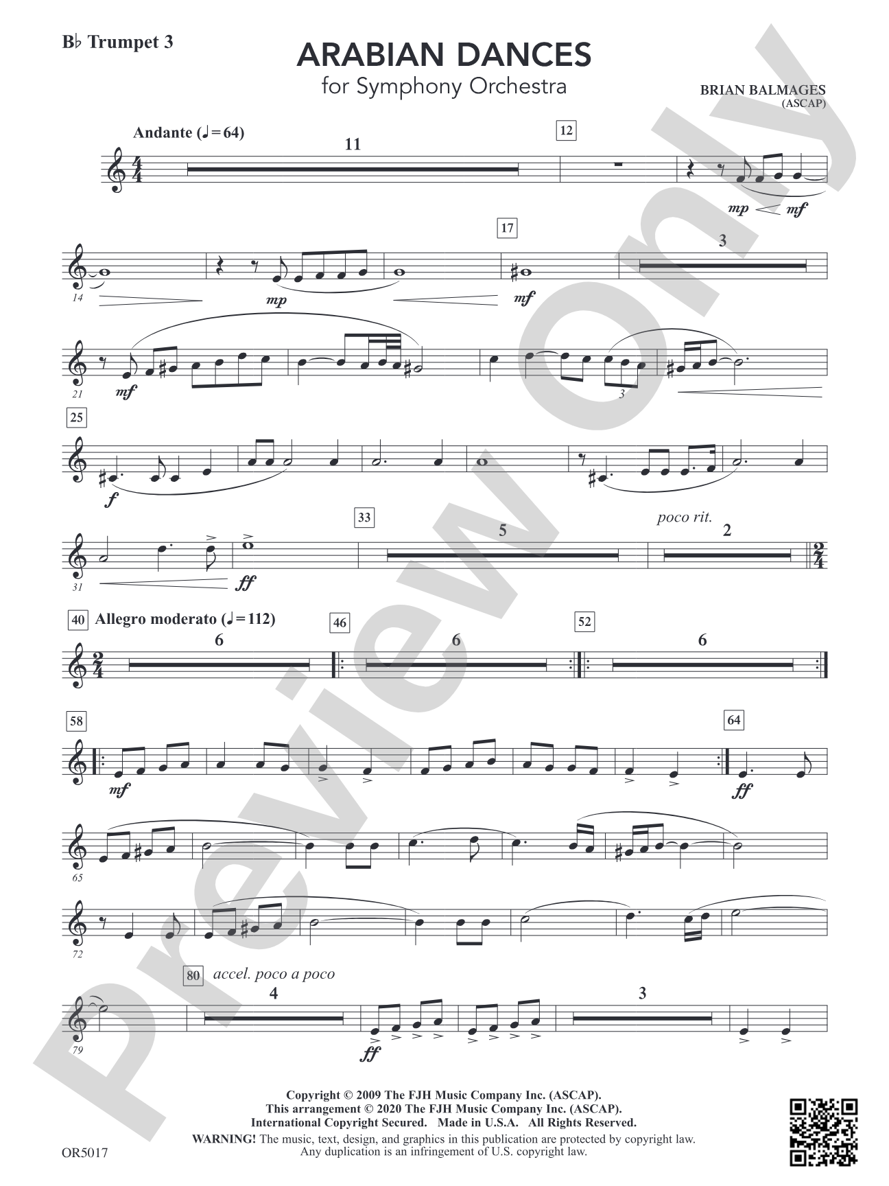Arabian Dances: B-flat Trumpet 3