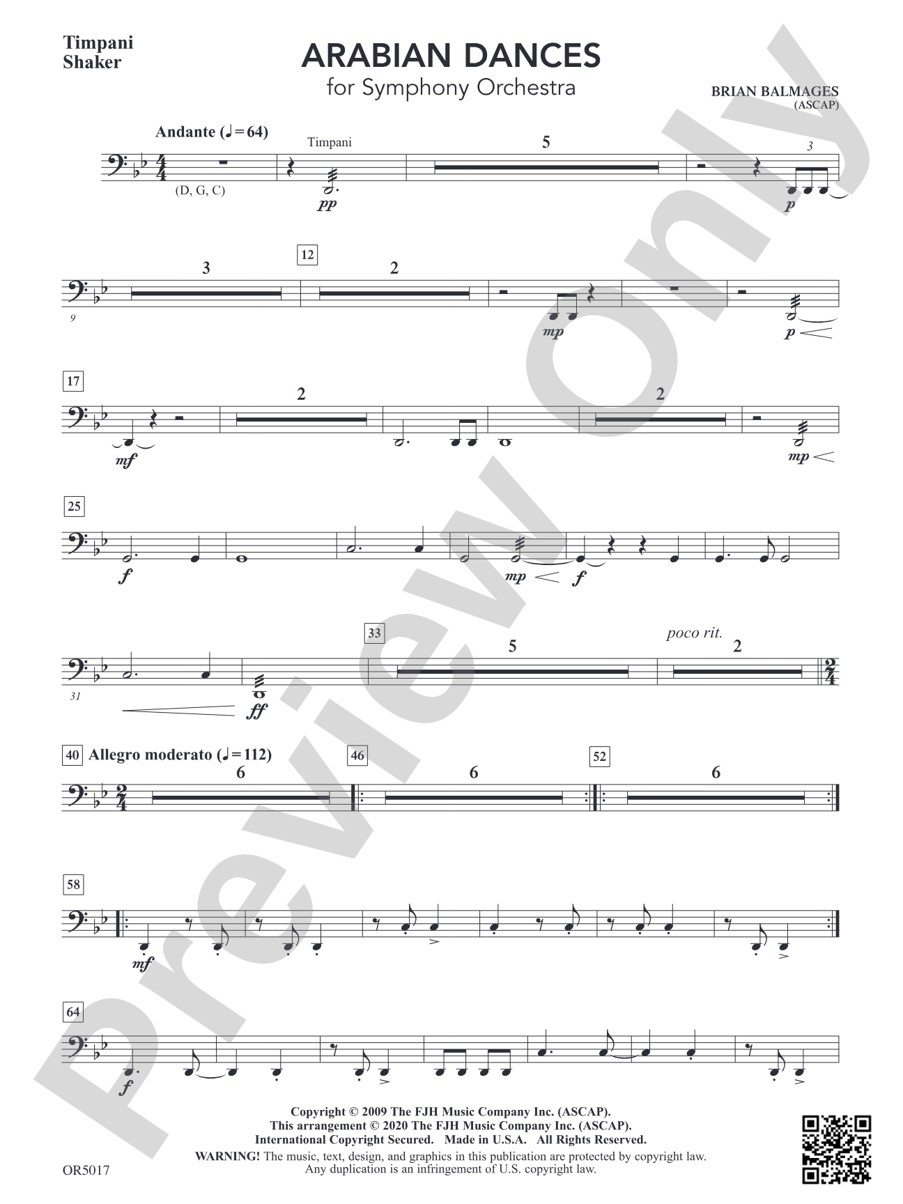 Arabian Dances: Timpani Shaker