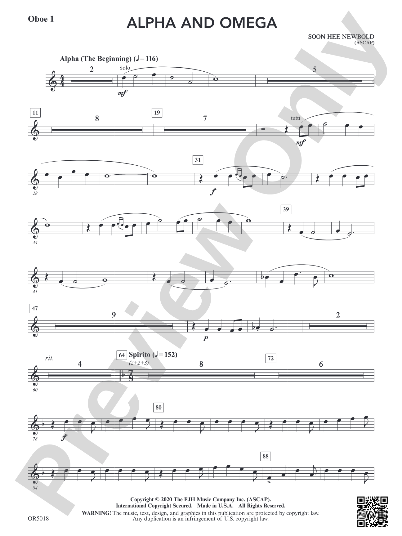 Alpha and Omega: Oboe 1