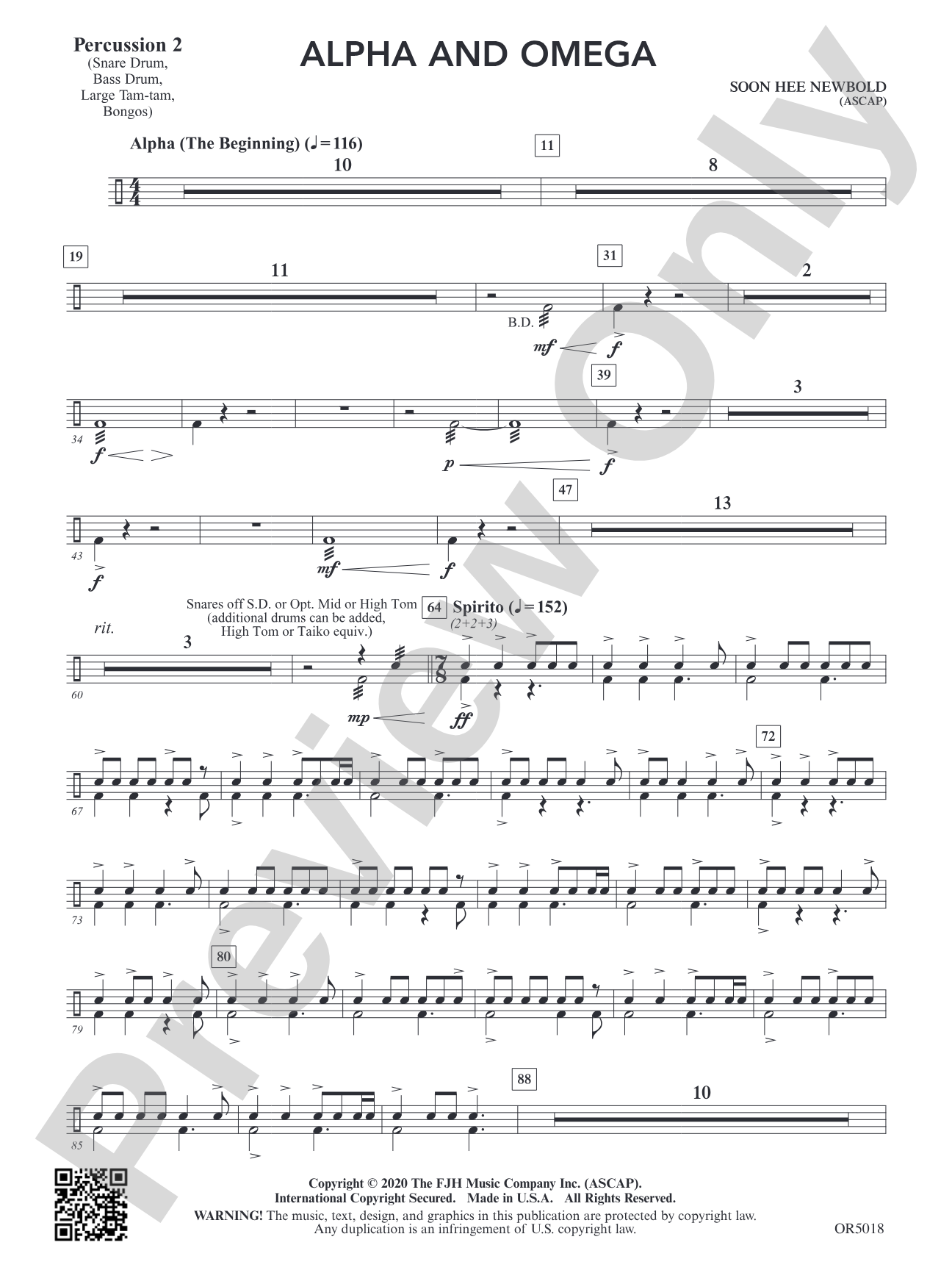 Alpha and Omega: Percussion 2