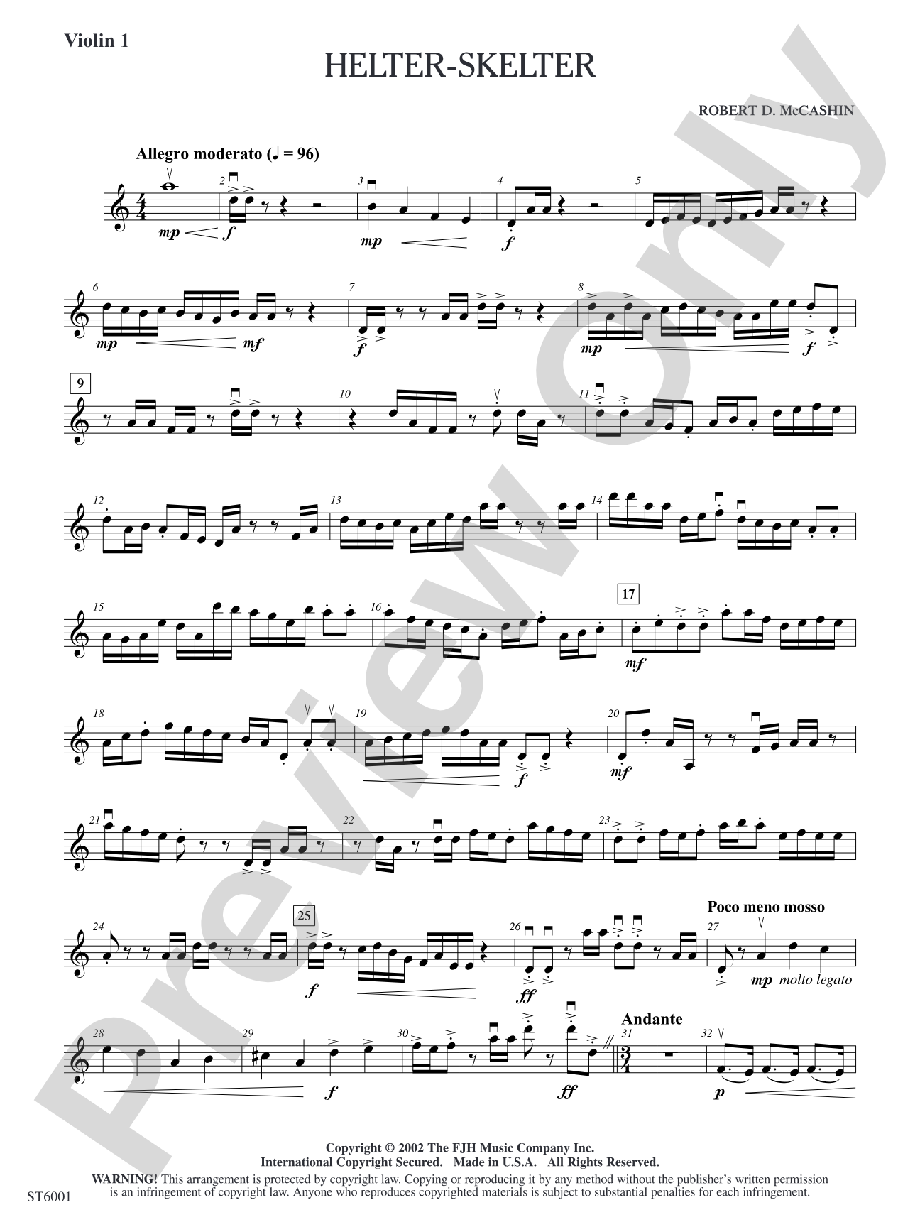 Helter-Skelter: Violin 1