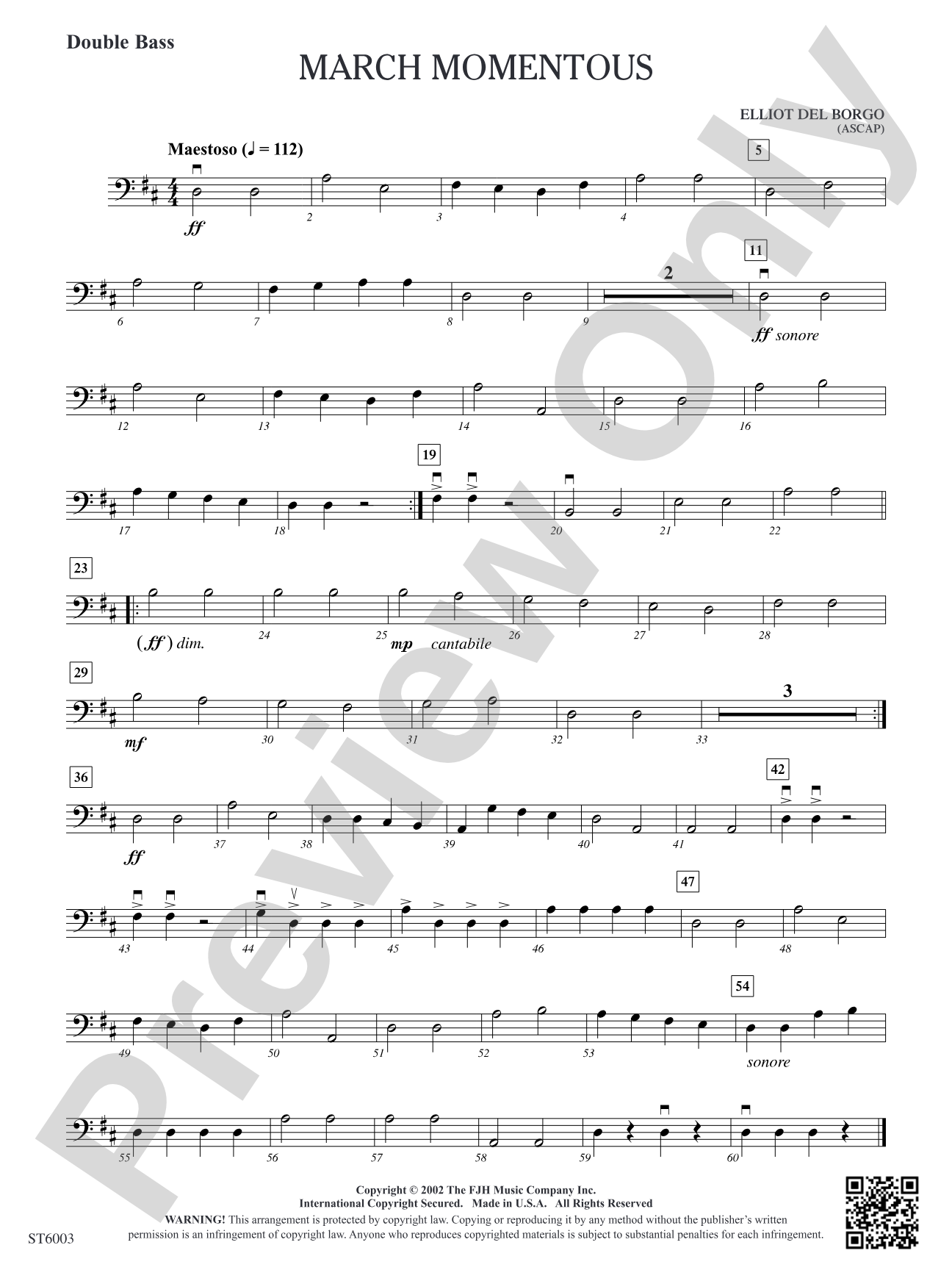 March Momentous: Double Bass