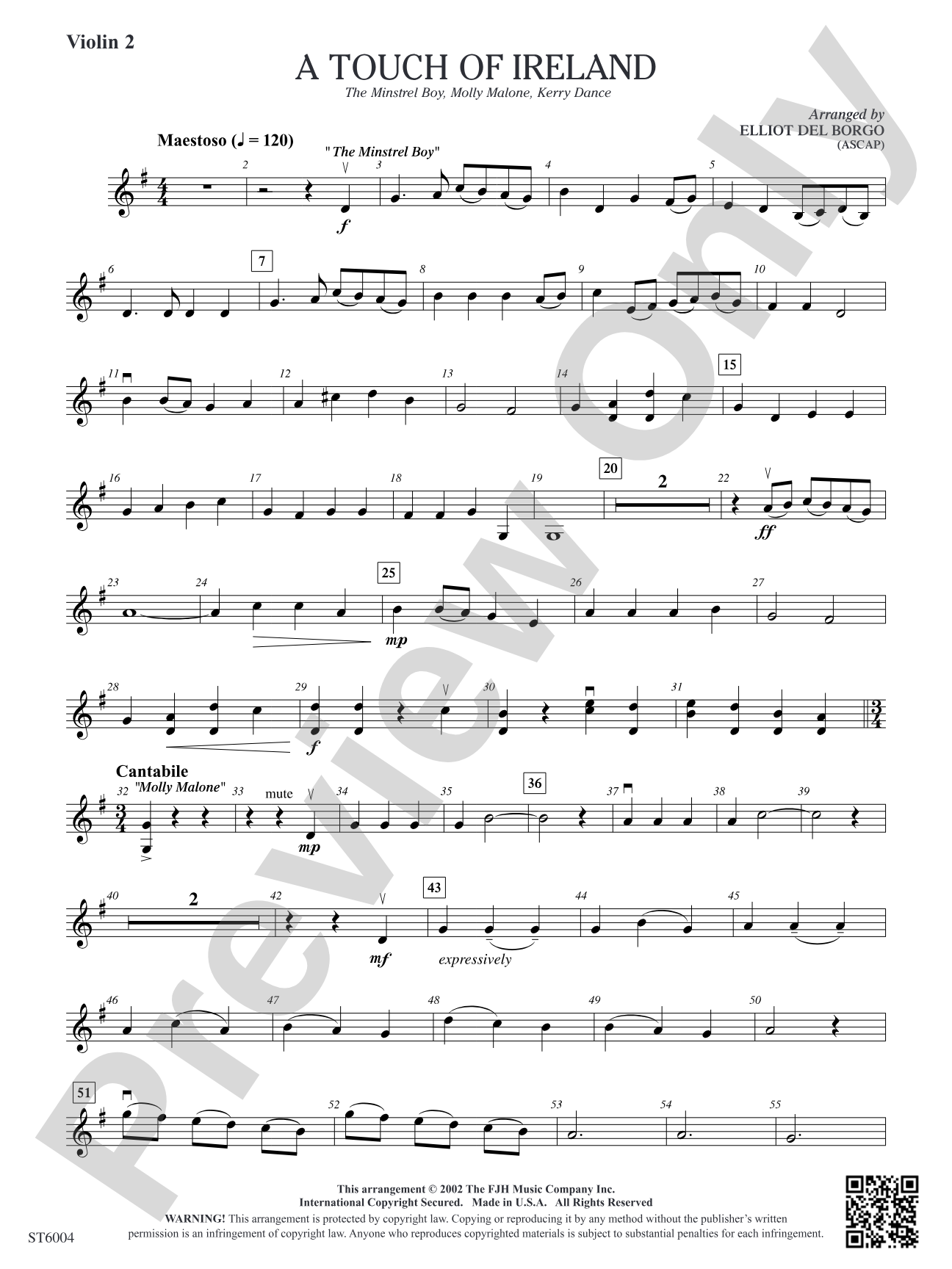A Touch of Ireland: Violin 2