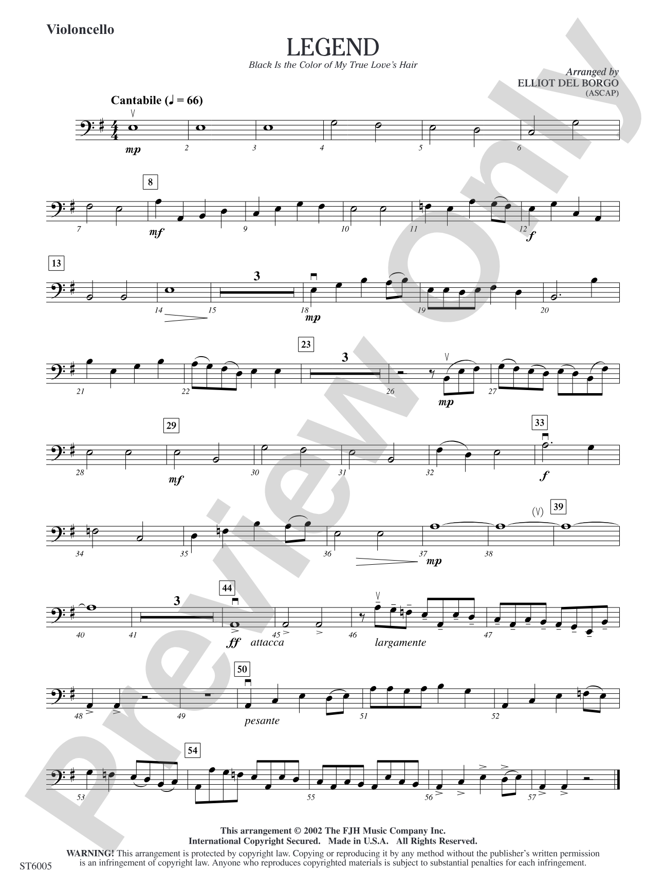Legend: Violoncello