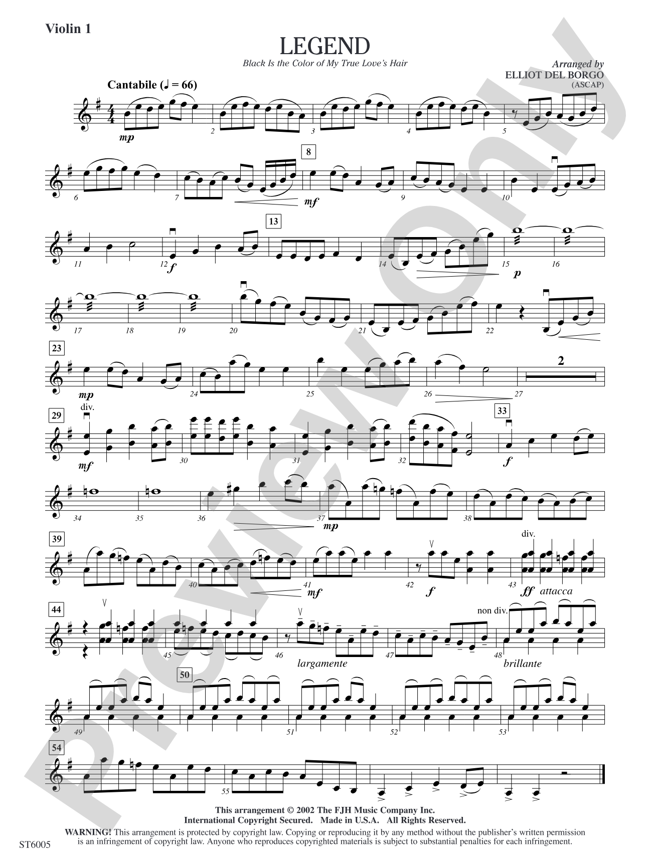 Legend: Violin 1