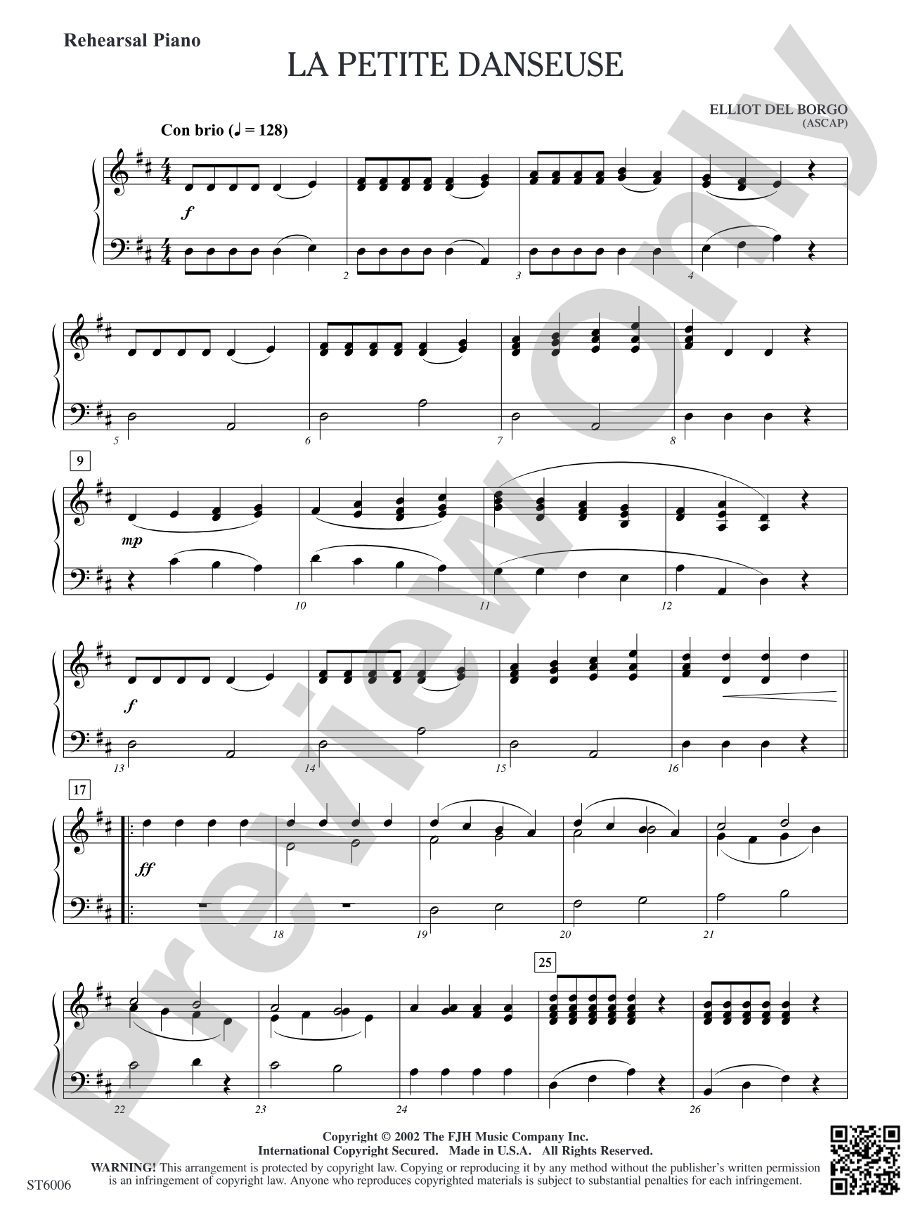 La petite danseuse: Rehearsal Piano