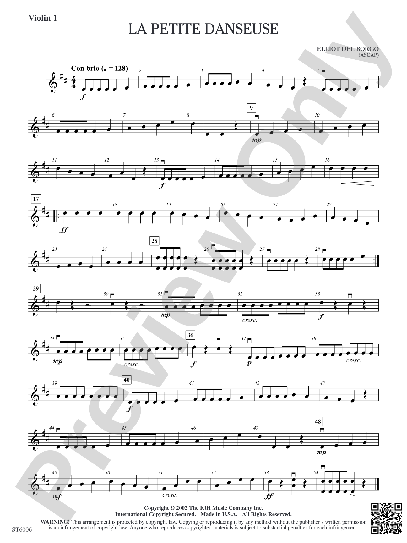 La petite danseuse: Violin 1
