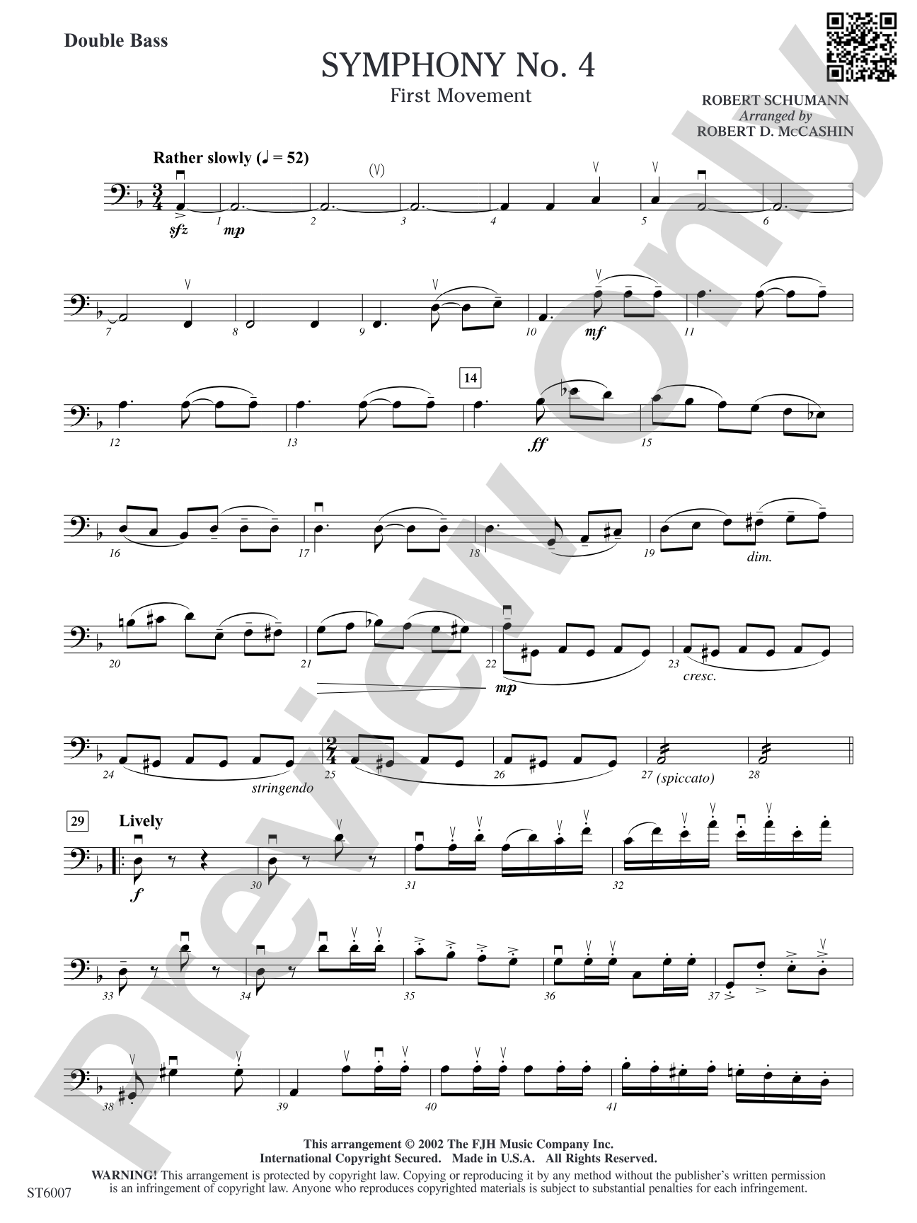 Symphony No. 4 (First Movement): Double Bass
