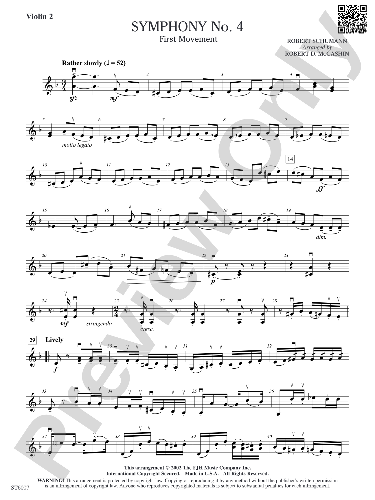 Symphony No. 4 (First Movement): Violin 2