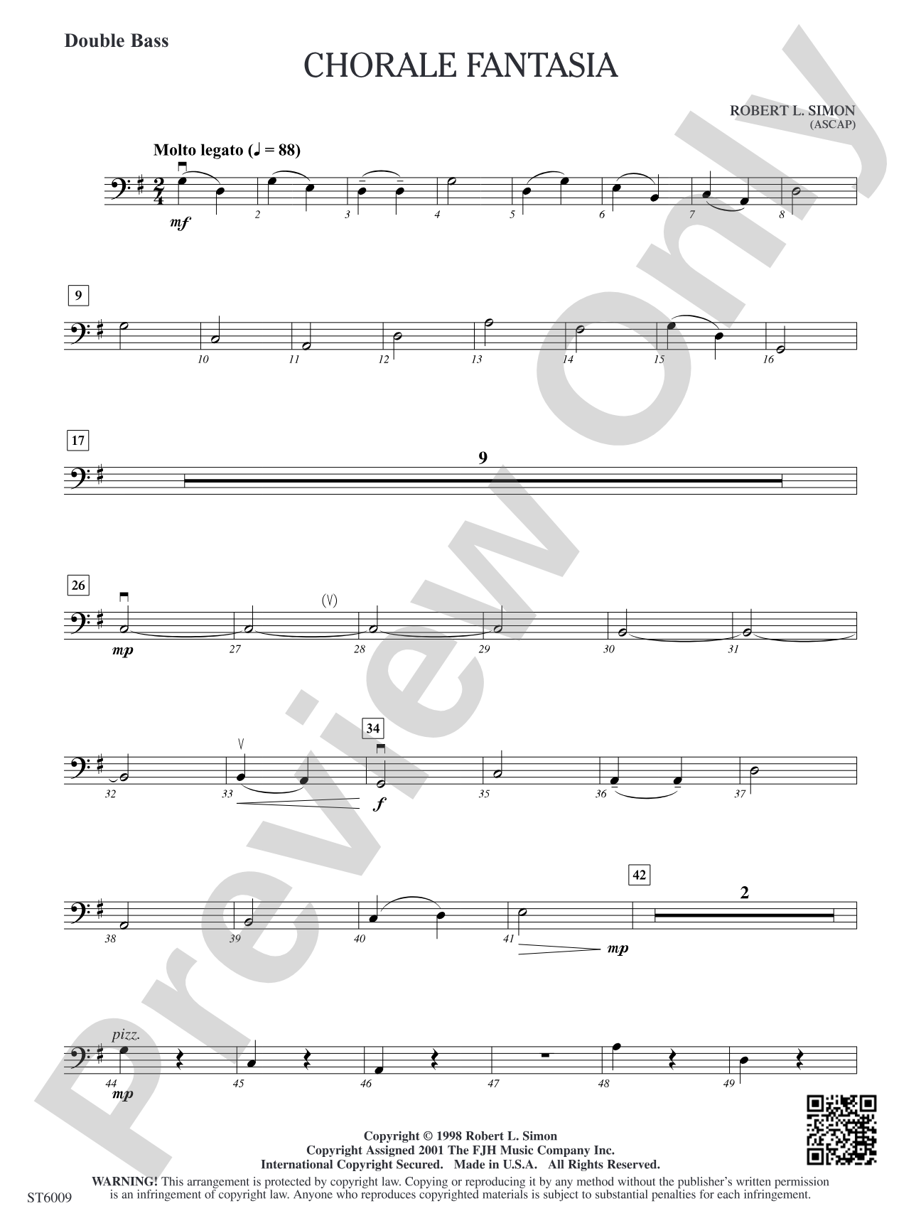 Chorale Fantasia: Double Bass
