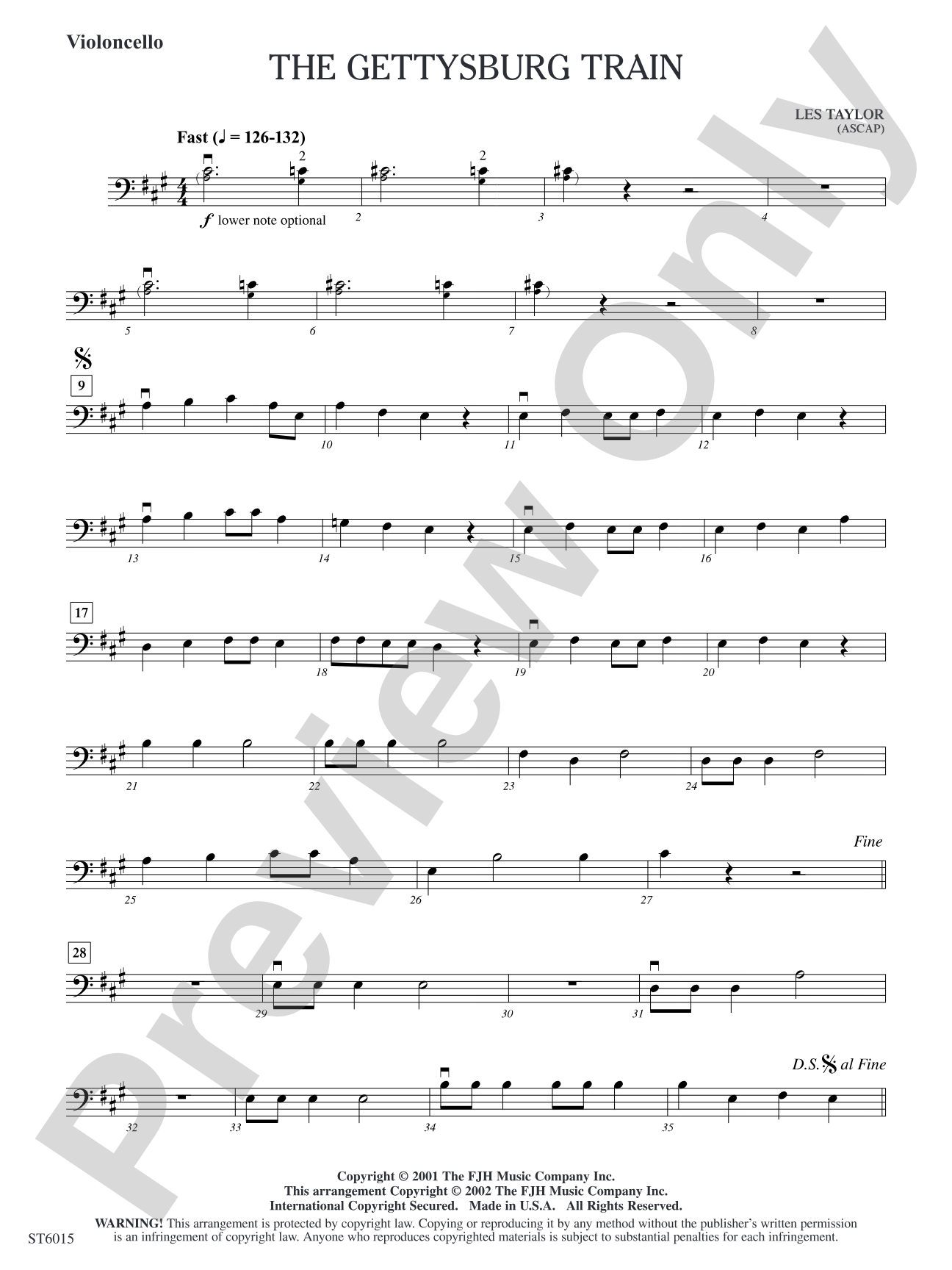 The Gettysburg Train: Violoncello