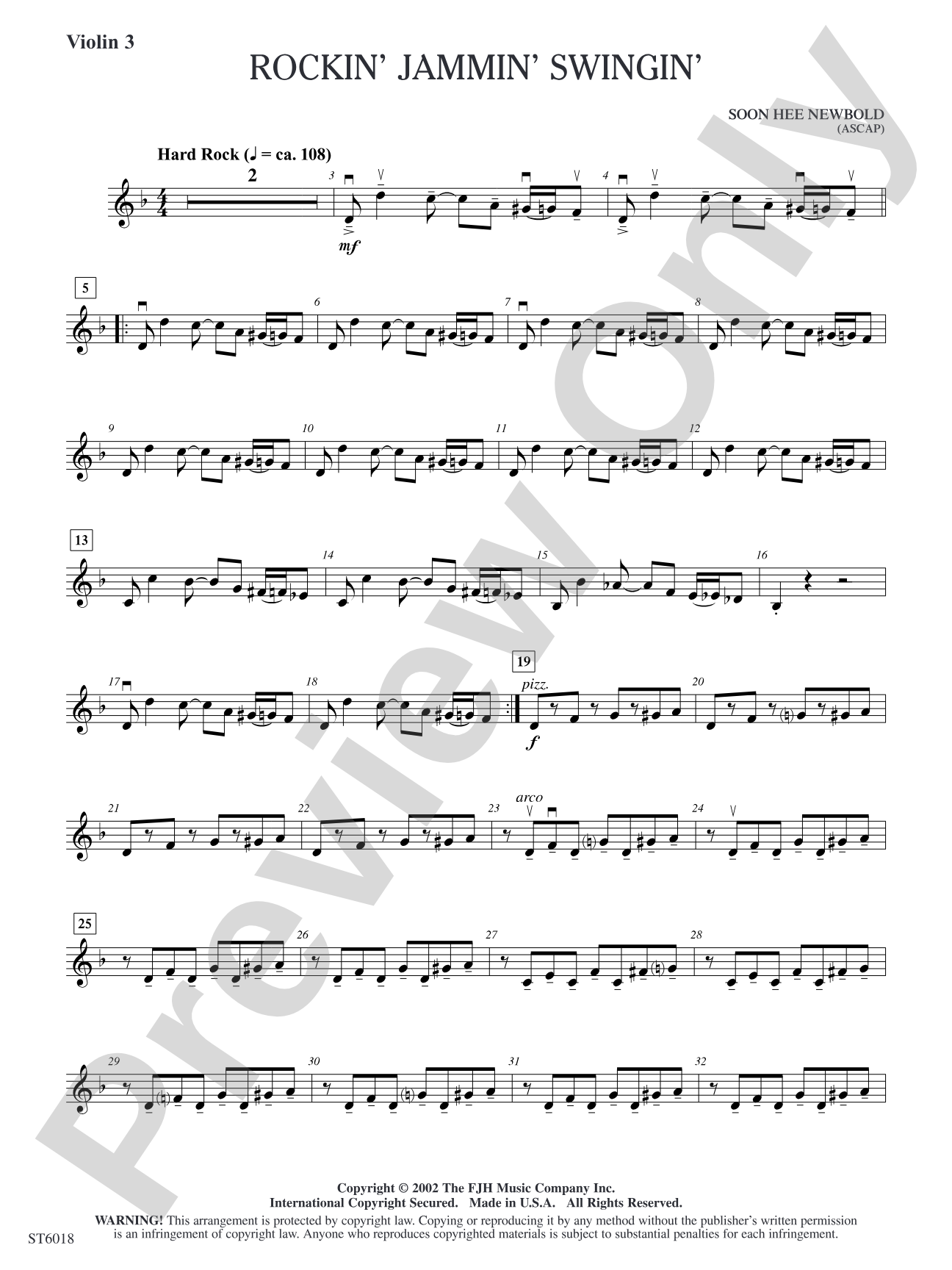 Rockin' Jammin' Swingin': Optional Violin 3 (Viola)