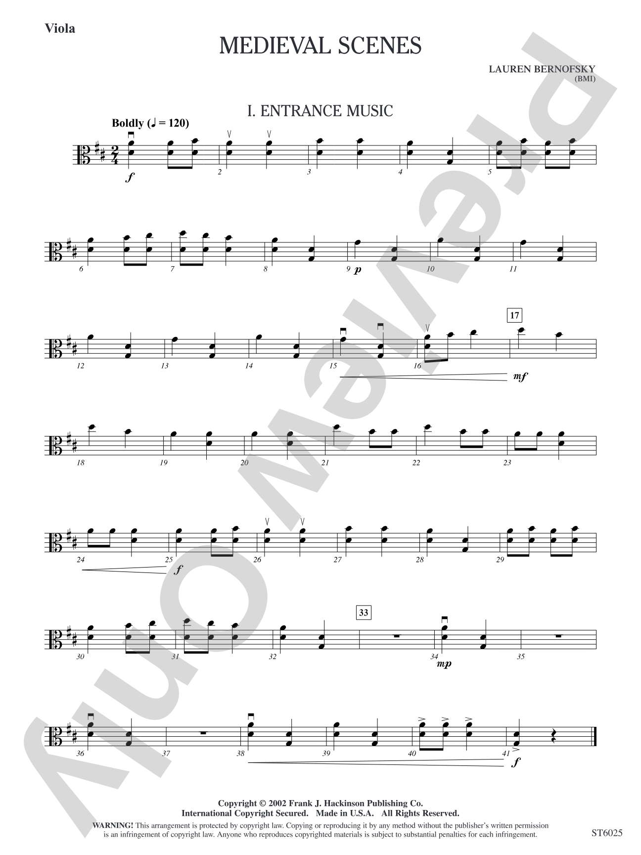 Medieval Scenes: Optional Viola