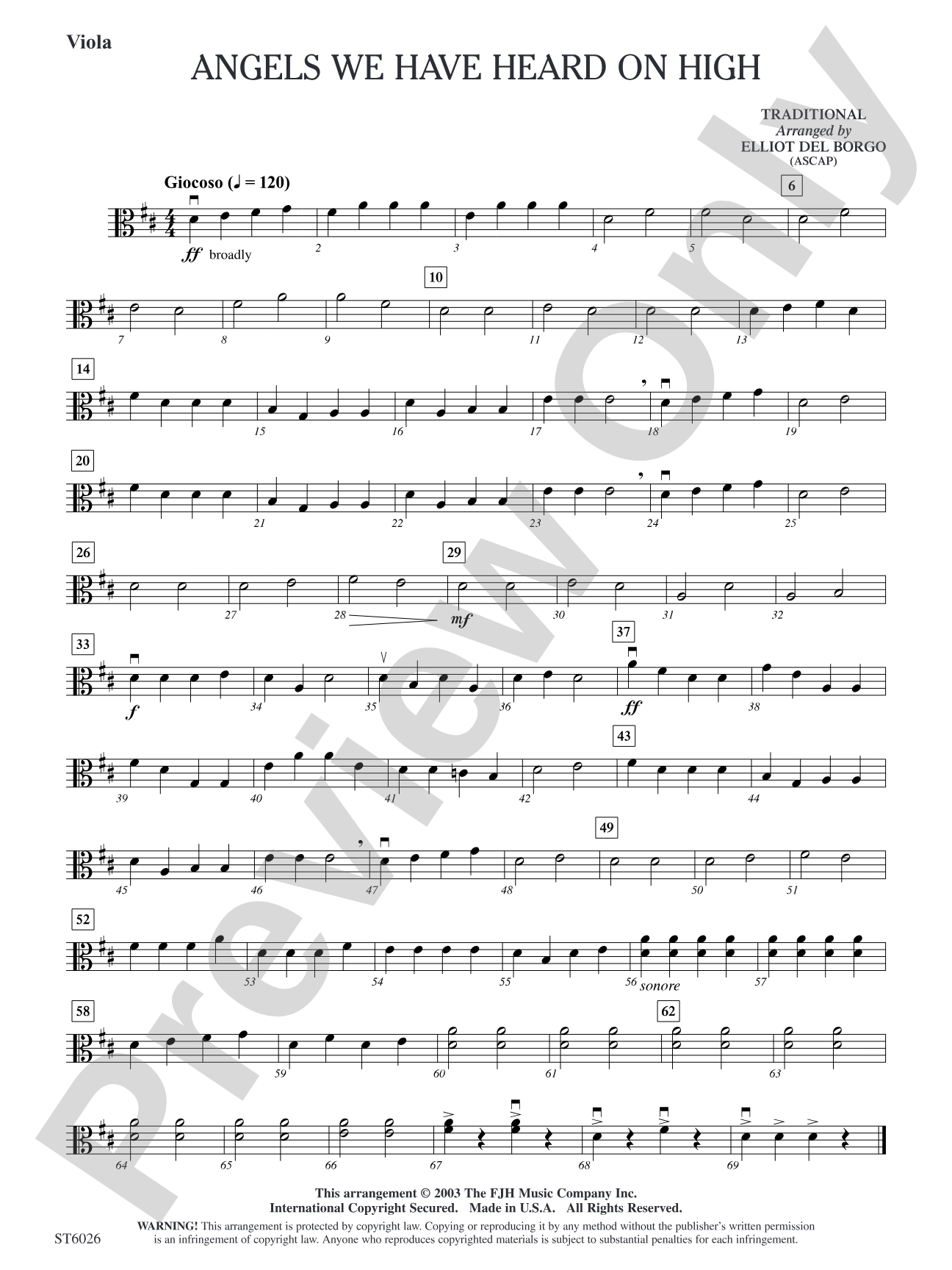 Angels We Have Heard on High: Optional Viola (Violin 2)