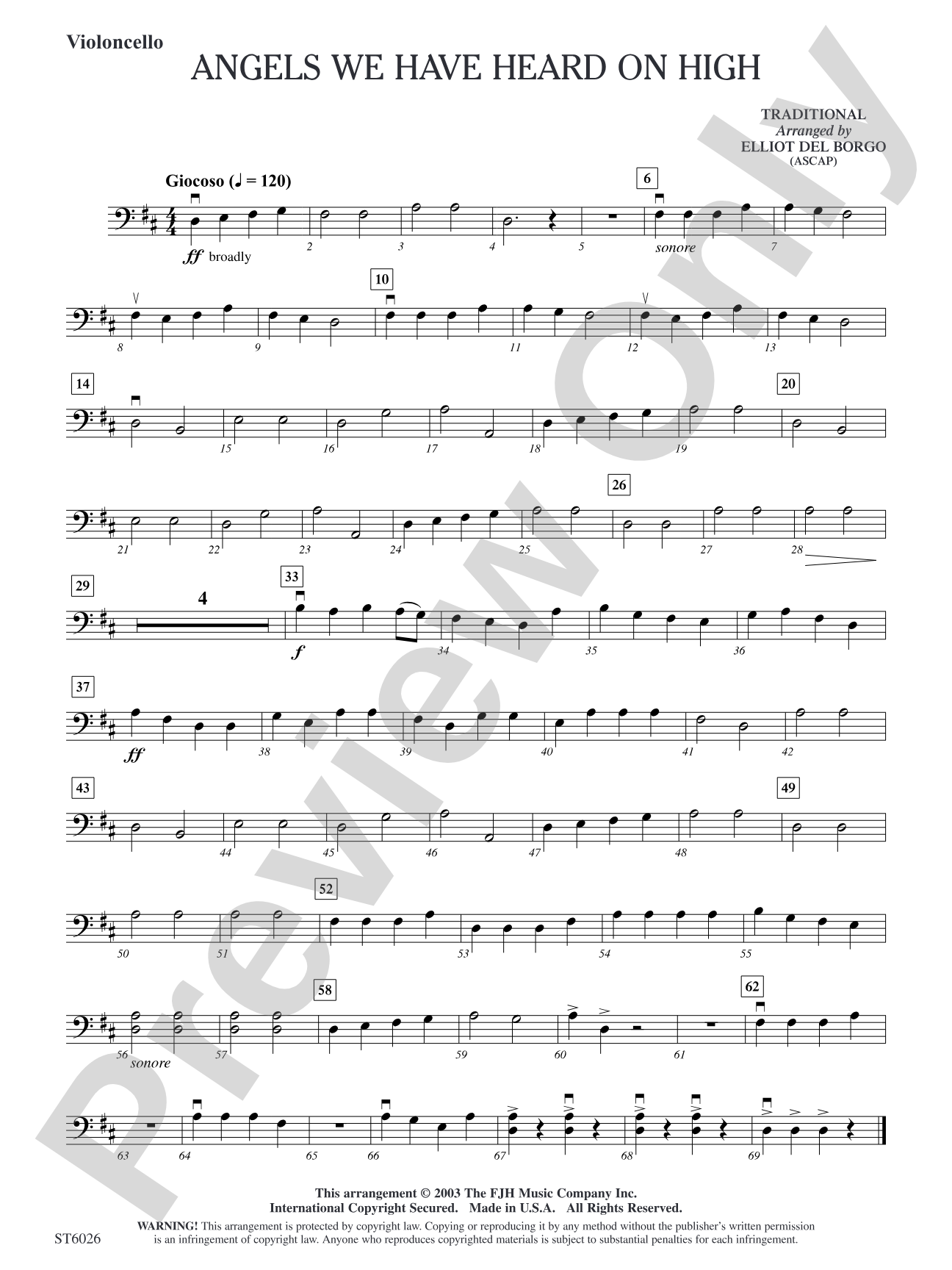 Angels We Have Heard on High: Violoncello